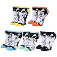 list item 1 of 7 Pokemon Black and White Character Mix and Match Ankle Socks 5 Pack