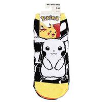 list item 7 of 7 Pokemon Black and White Character Mix and Match Ankle Socks 5 Pack