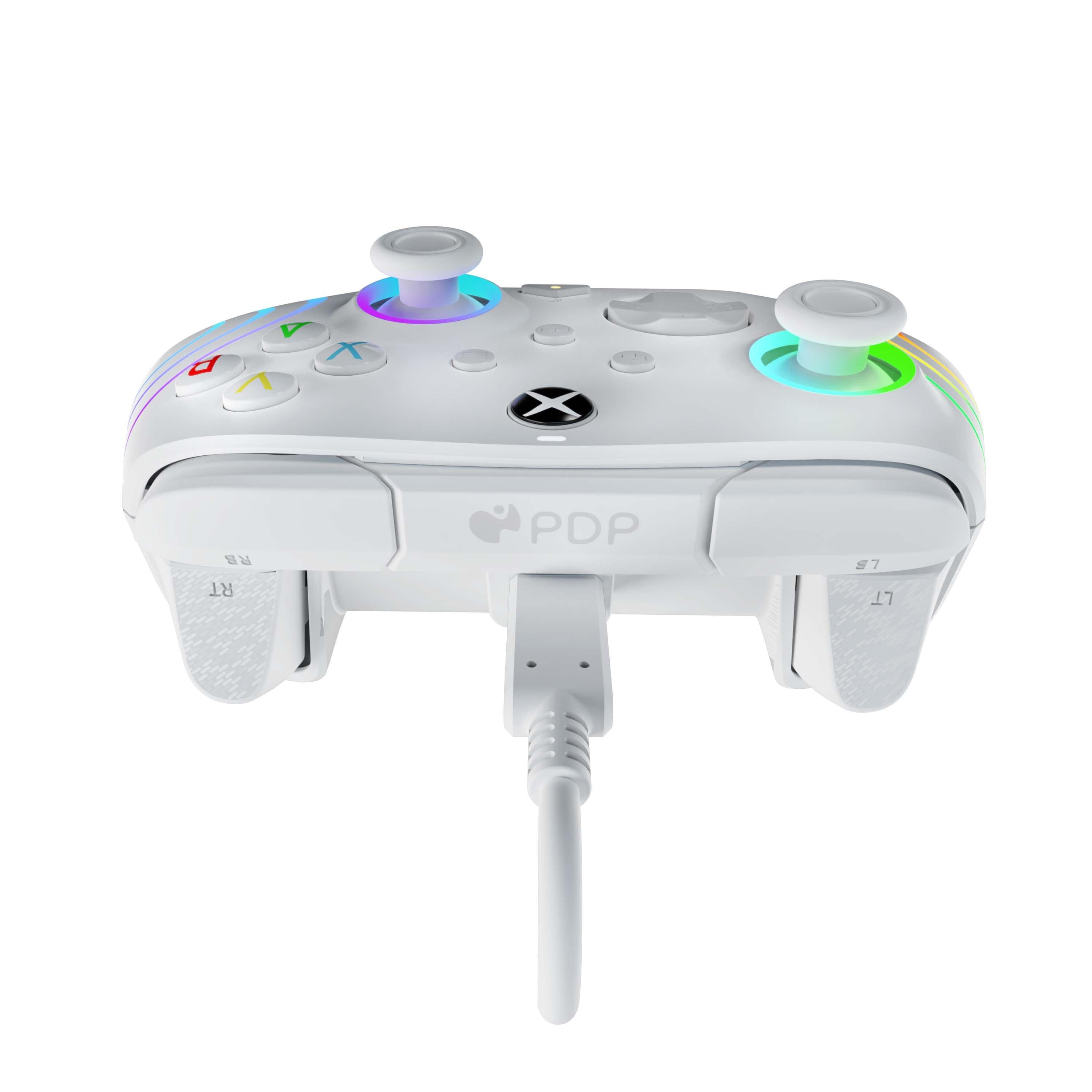 PDP - Manette filaire Pdp Afterglow Wave pour Xbox Series X S Xbox One PC  Blanc - Joystick - Rue du Commerce