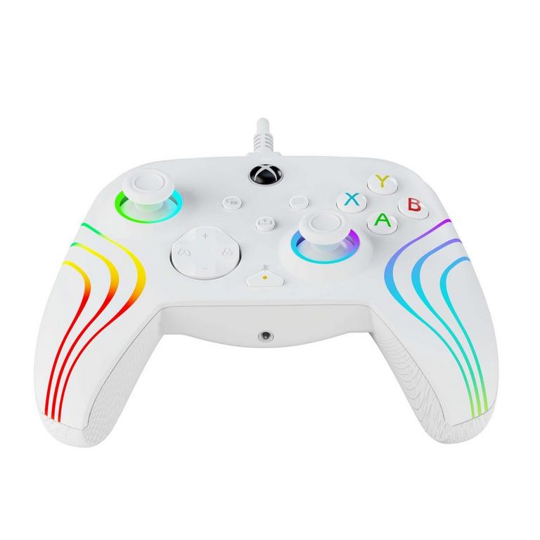 PDP Afterglow Wave Wired Controller for Xbox One and Xbox Series X/S - White