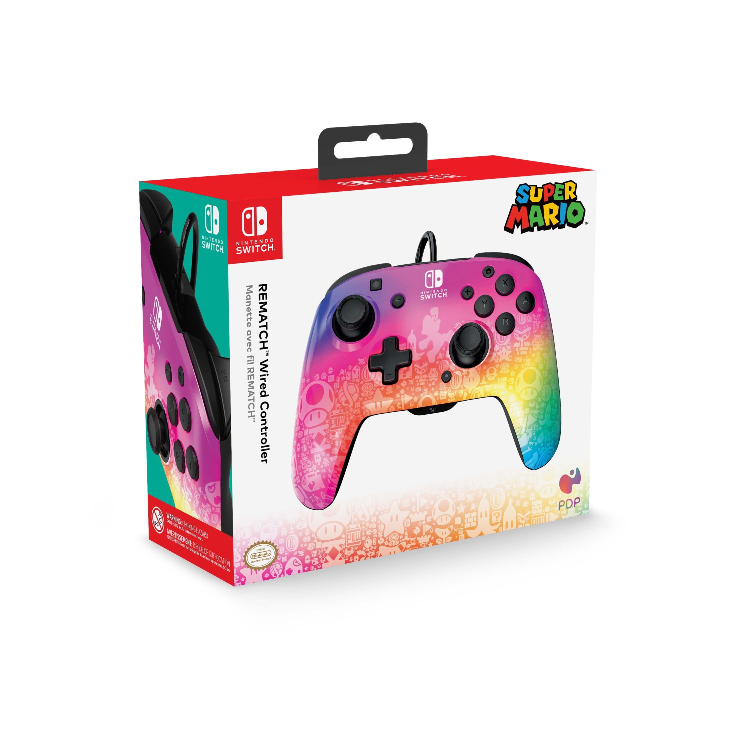 PDP REMATCH Wired Controller for Nintendo Switch - Star Spectrum 