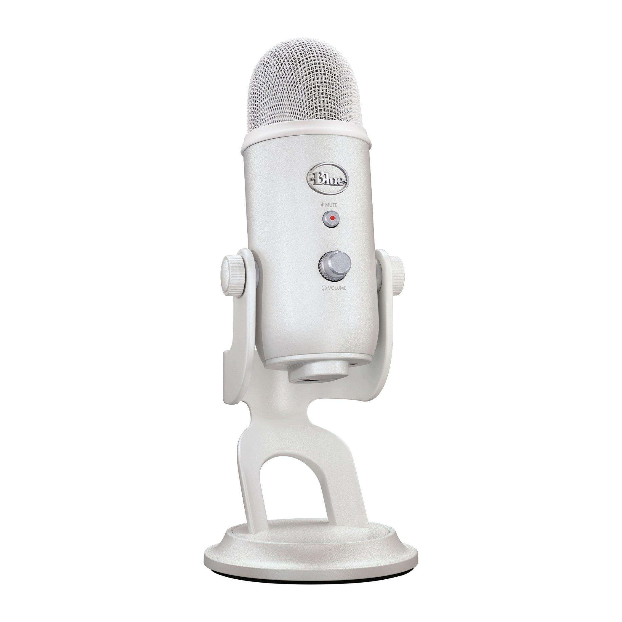 Blue Yeti Wired Microphone White Mist Shock Mount Desktop Stand Mountable  USB - Office Depot