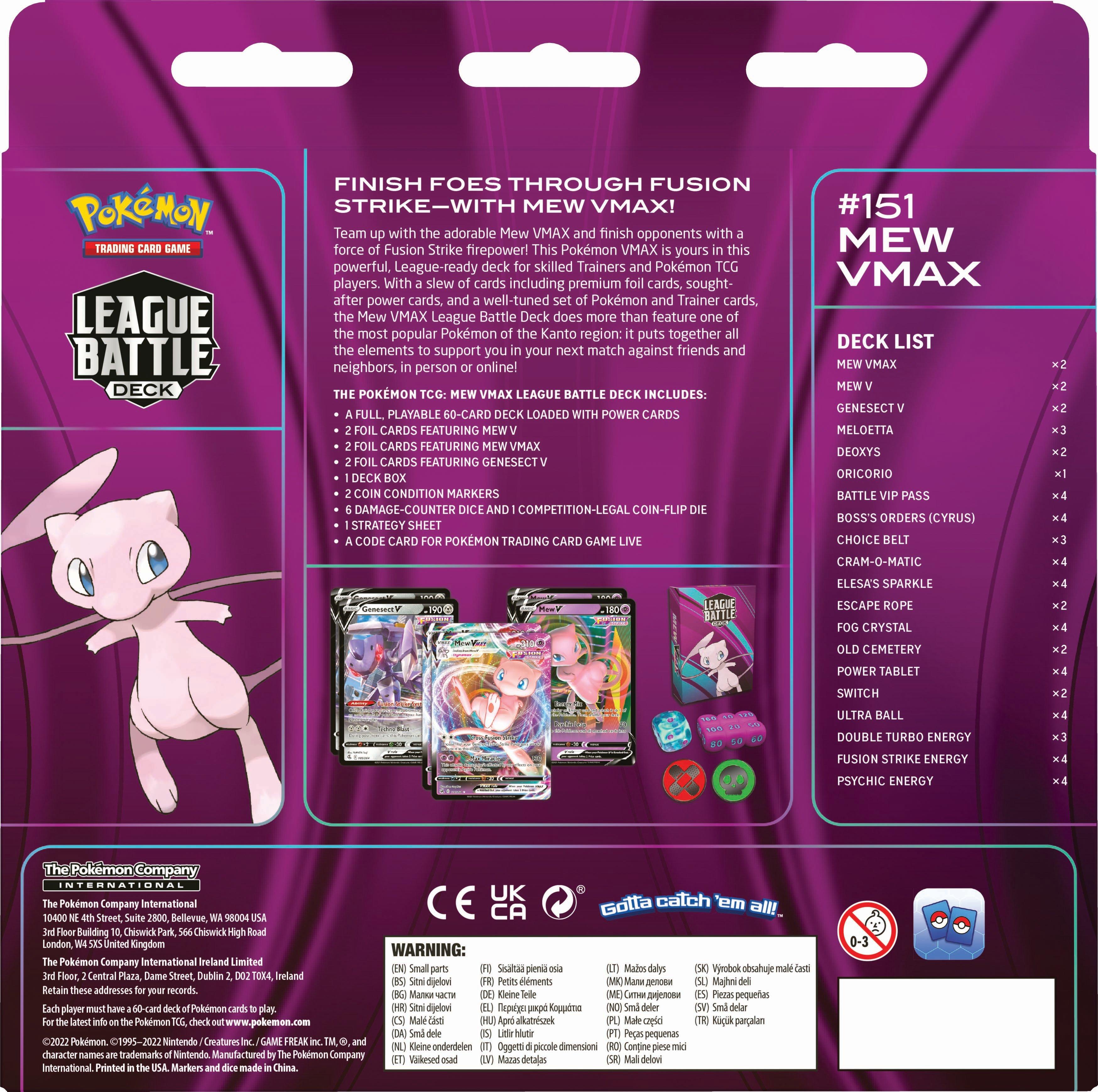 Pokemon Tcg Mew Vmax League Battle Deck - PELAJARAN