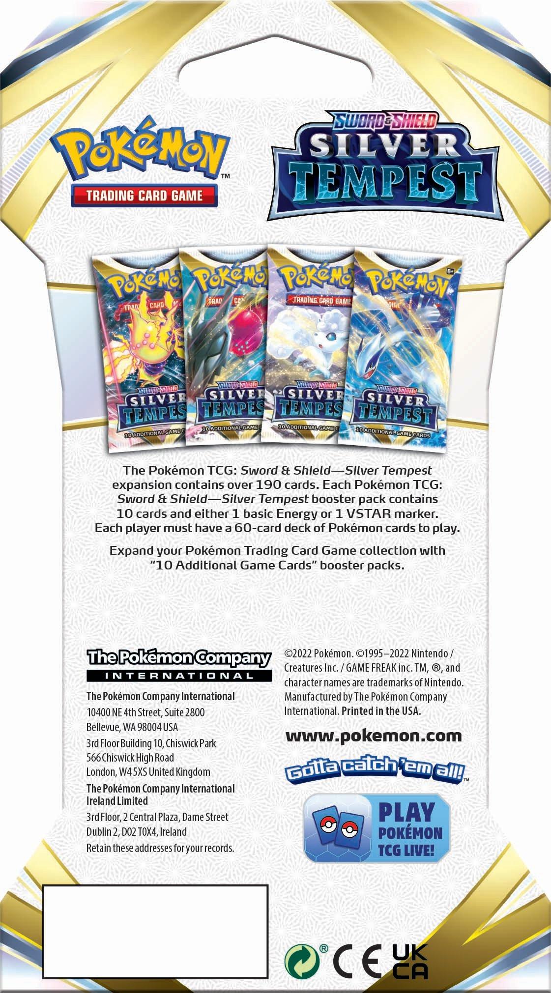 list item 6 of 6 Pokemon Trading Card Game: Sword and Shield Silver Tempest Booster Pack