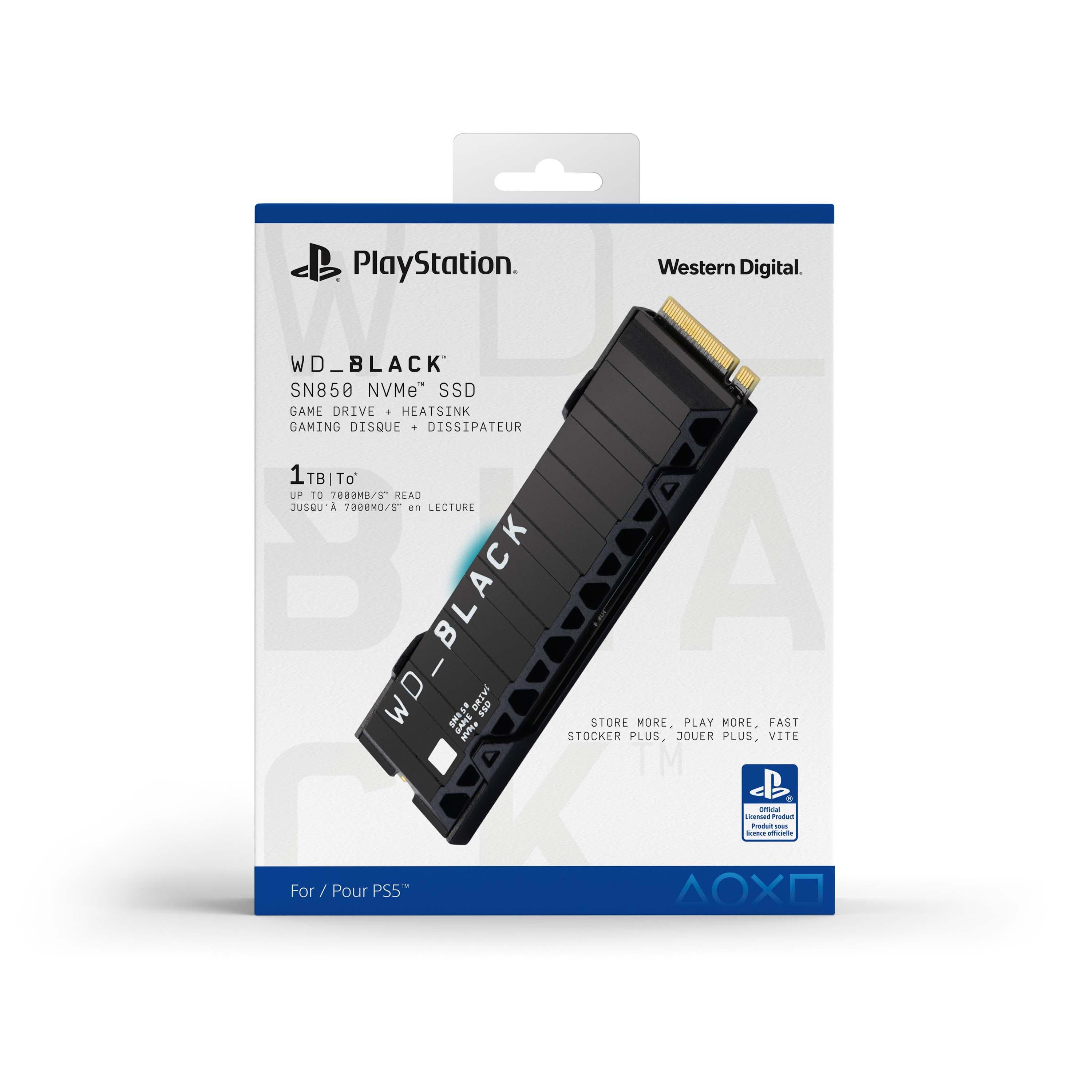  WD_BLACK 1TB SN850P NVMe M.2 SSD Officially Licensed Storage  Expansion for PS5 Consoles & Playstation DualSense Wireless Controller –  Midnight Black : Video Games