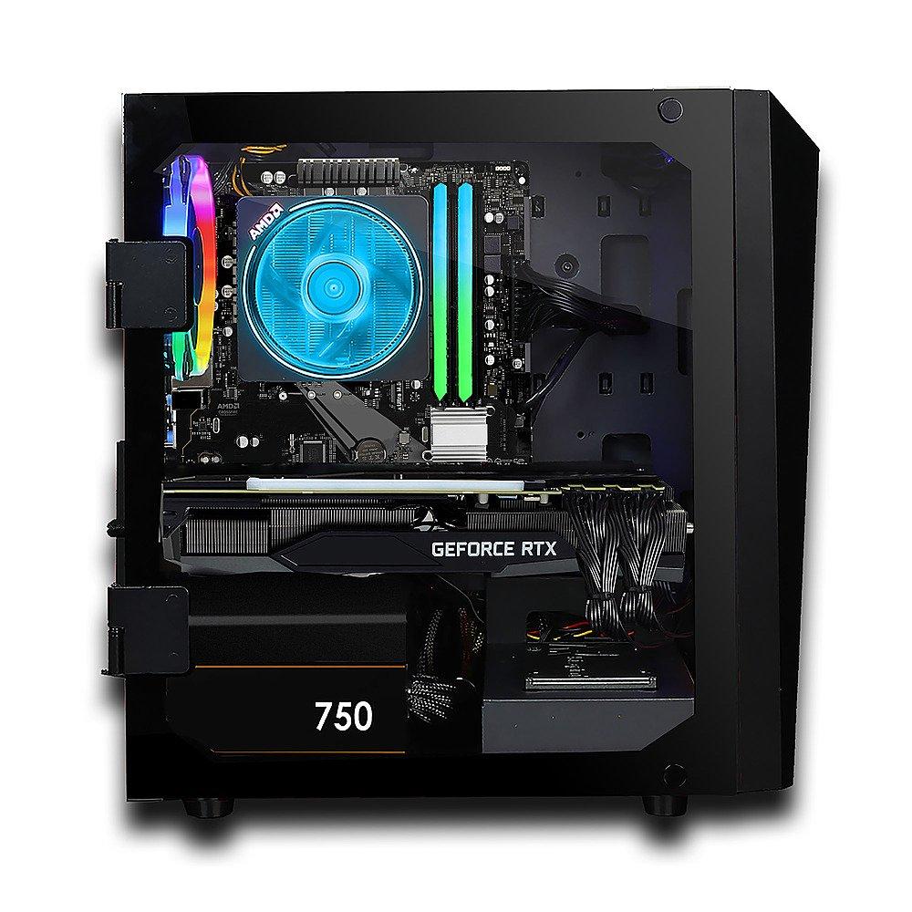 CLX AMD Ryzen 5 3600 Gaming Desktop PC16GB DDR4 3200MHz 3060 Ti 8GB 240GB  SSD 2TB