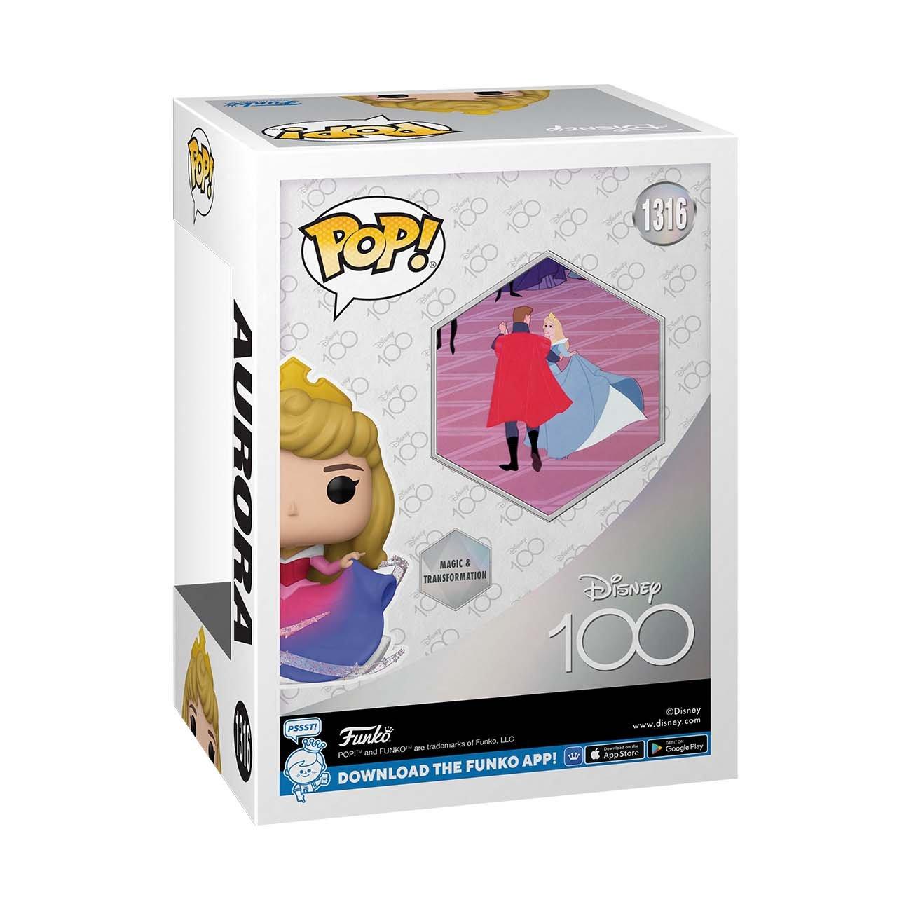 Funko - Figura colecionável Disney 100 anos: Princesa Aurora em vinil, FUNKO