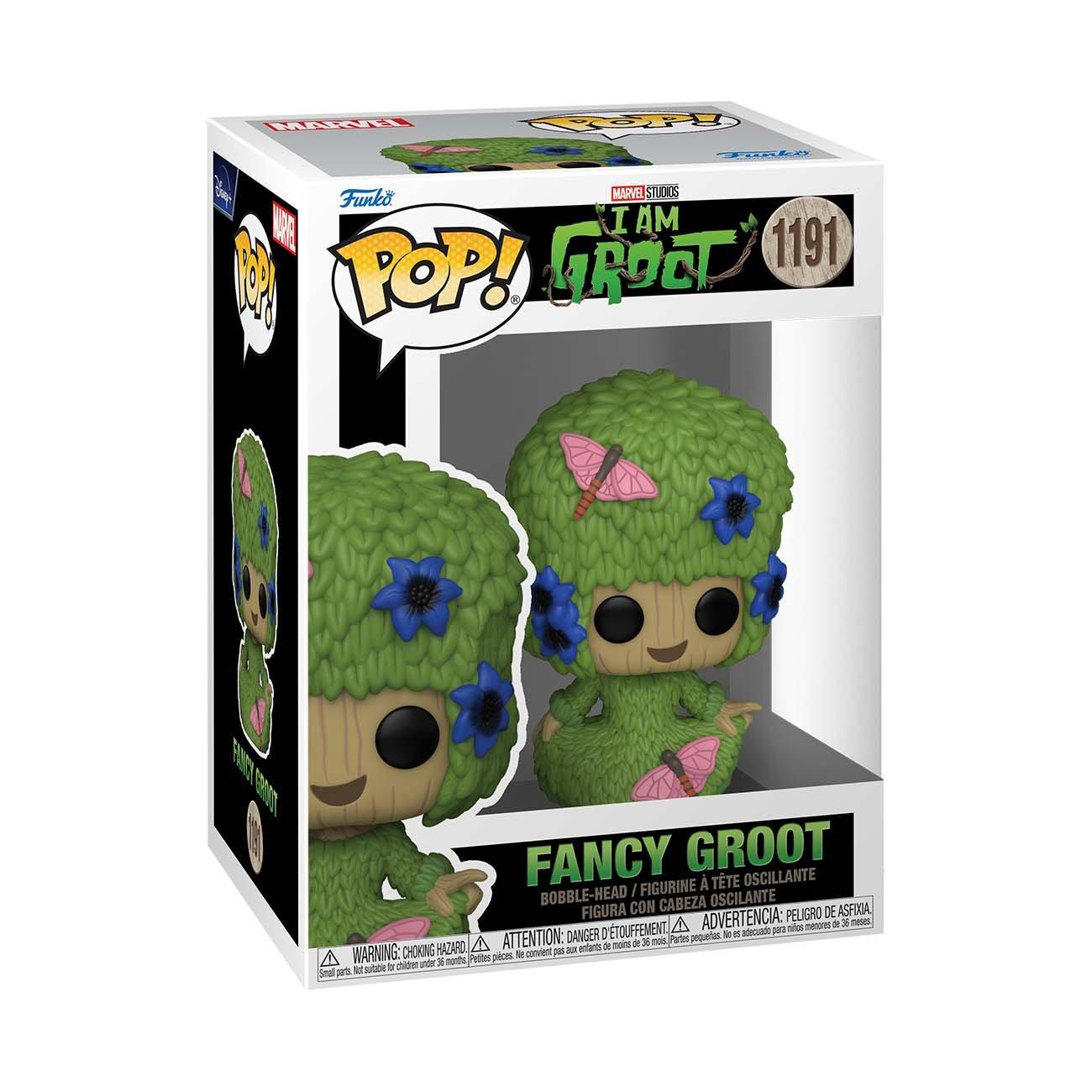 Funko POP! Marvel I Am Groot Fancy Groot 4-in Vinyl Bobblehead