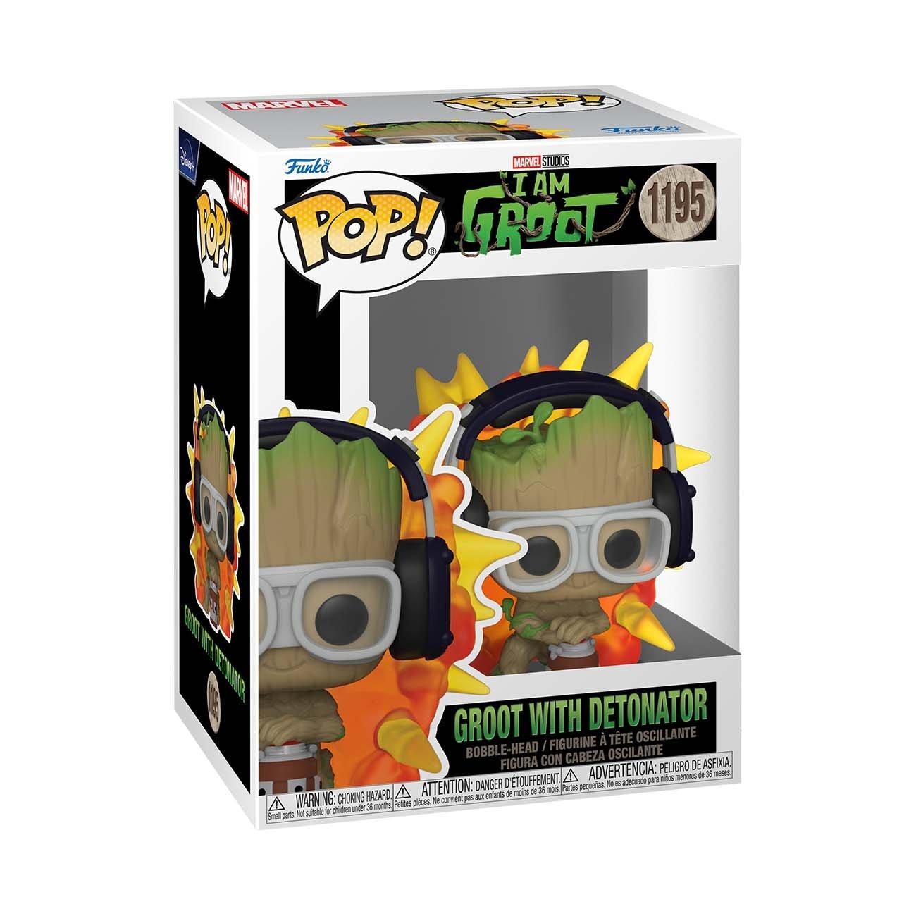 Funko POP! Marvel I Am Groot - Groot with Detonator 3.15-in Vinyl Bobblehead