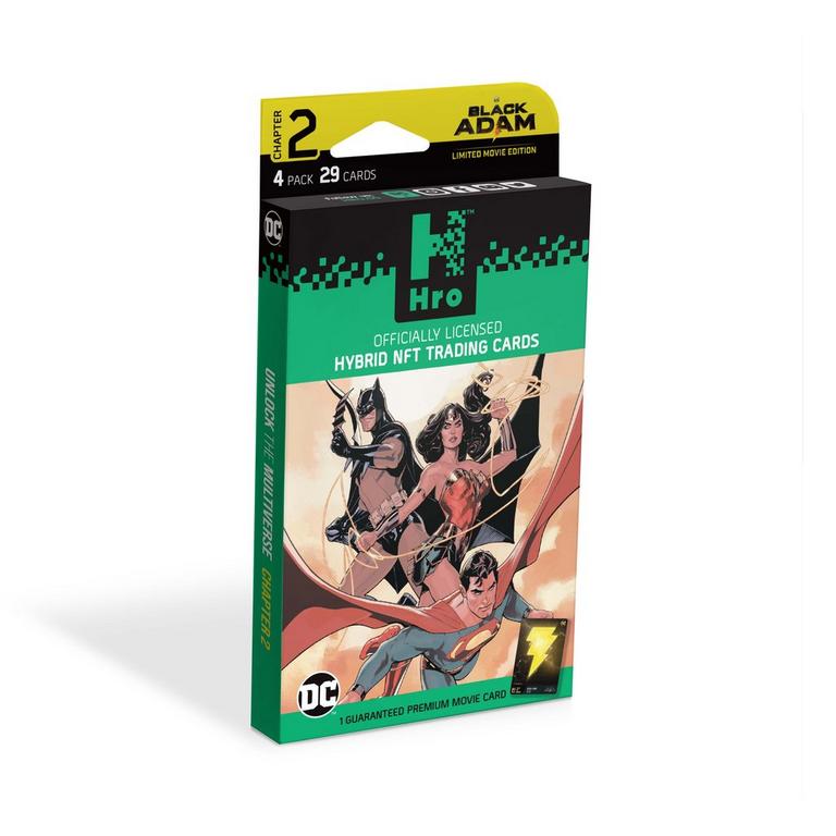 Hro DC Black Adam Hybrid NFT Trading Cards - 4-Pack