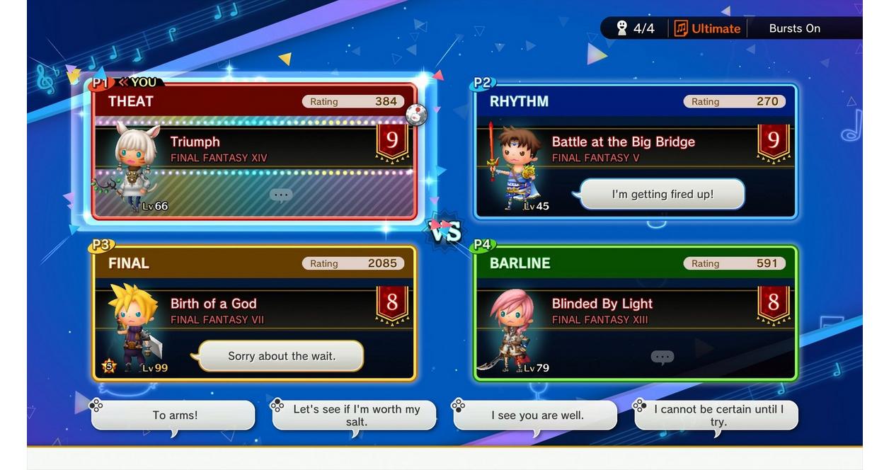 Theatrhythm Final Bar Line: lista completa de canciones