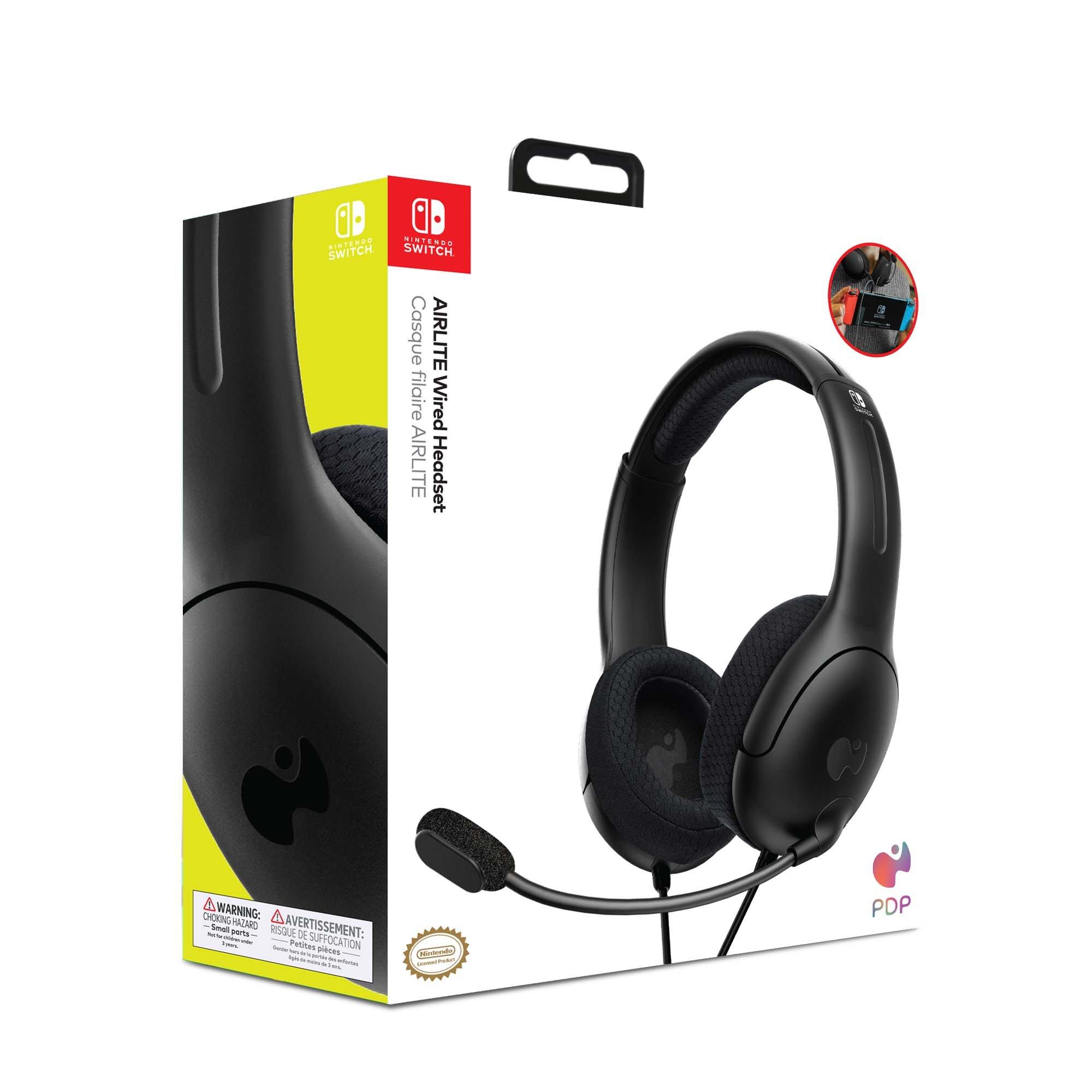 PDP Gaming LVL40 Airlite Stereo Headset for Nintendo Switch/Lite/OLED -  Wired Power Noise Cancelling Microphone, Lightweight Soft Comfort On Ear