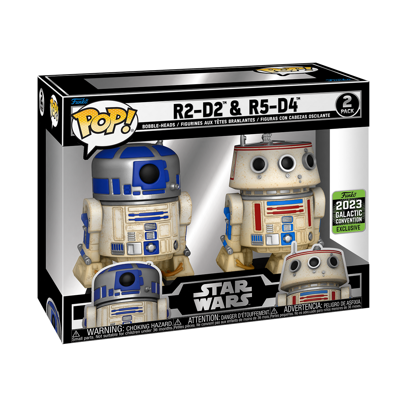 Funko POP! Star Wars Celebration 2023 R2-D2 and R5-D4 Vinyl