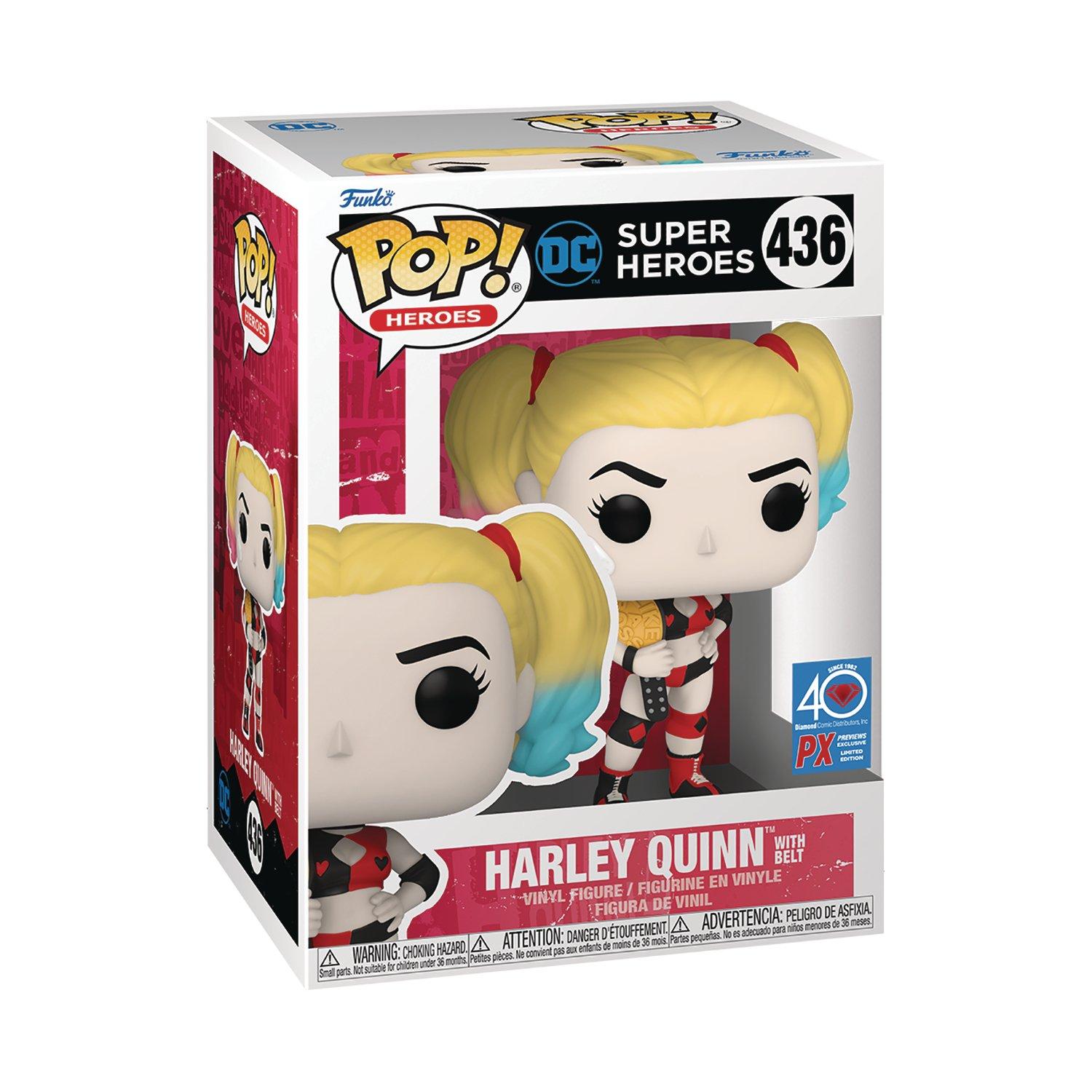 Funko-POP-DC-Super-Heroes-Harley-Quinn-with-Belt-4-in-Vinyl-Figure-Previews-Exclusive-