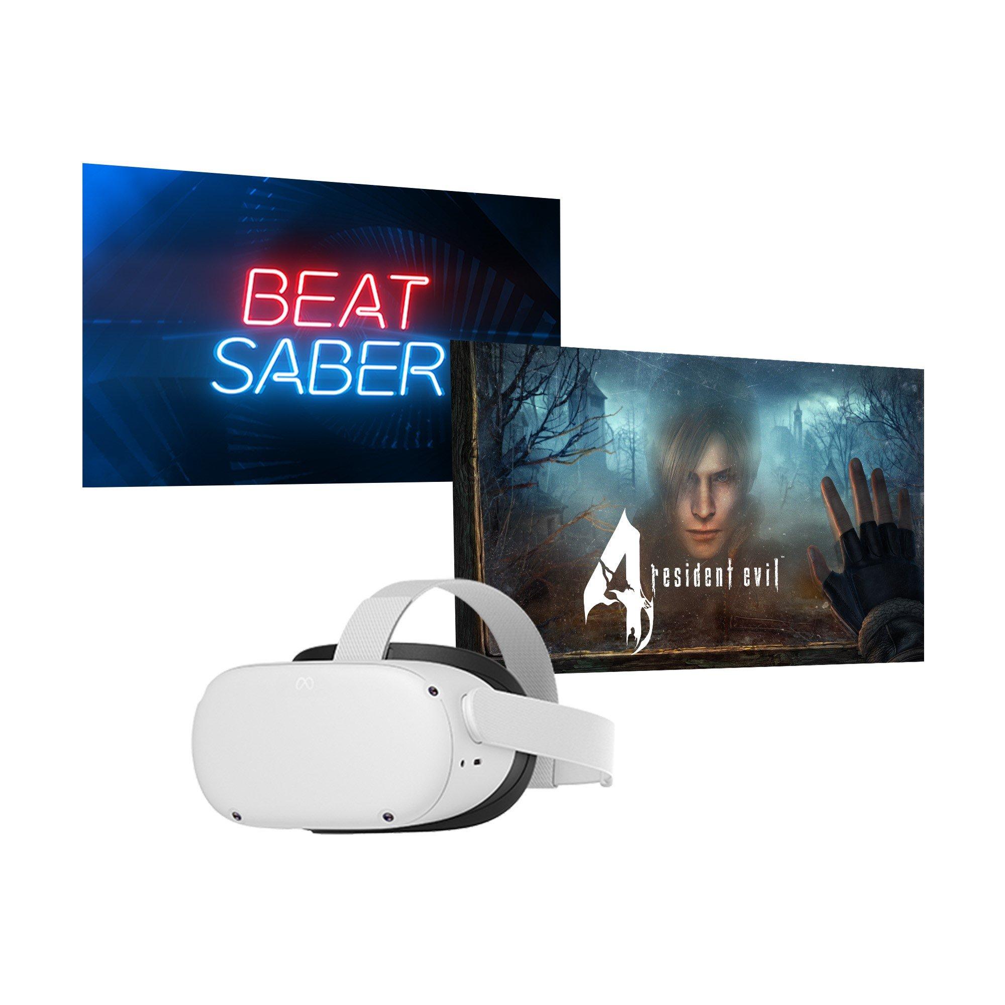 Meta Quest 2 with Resident Evil 4 and Beat Saber Bundle - 128GB