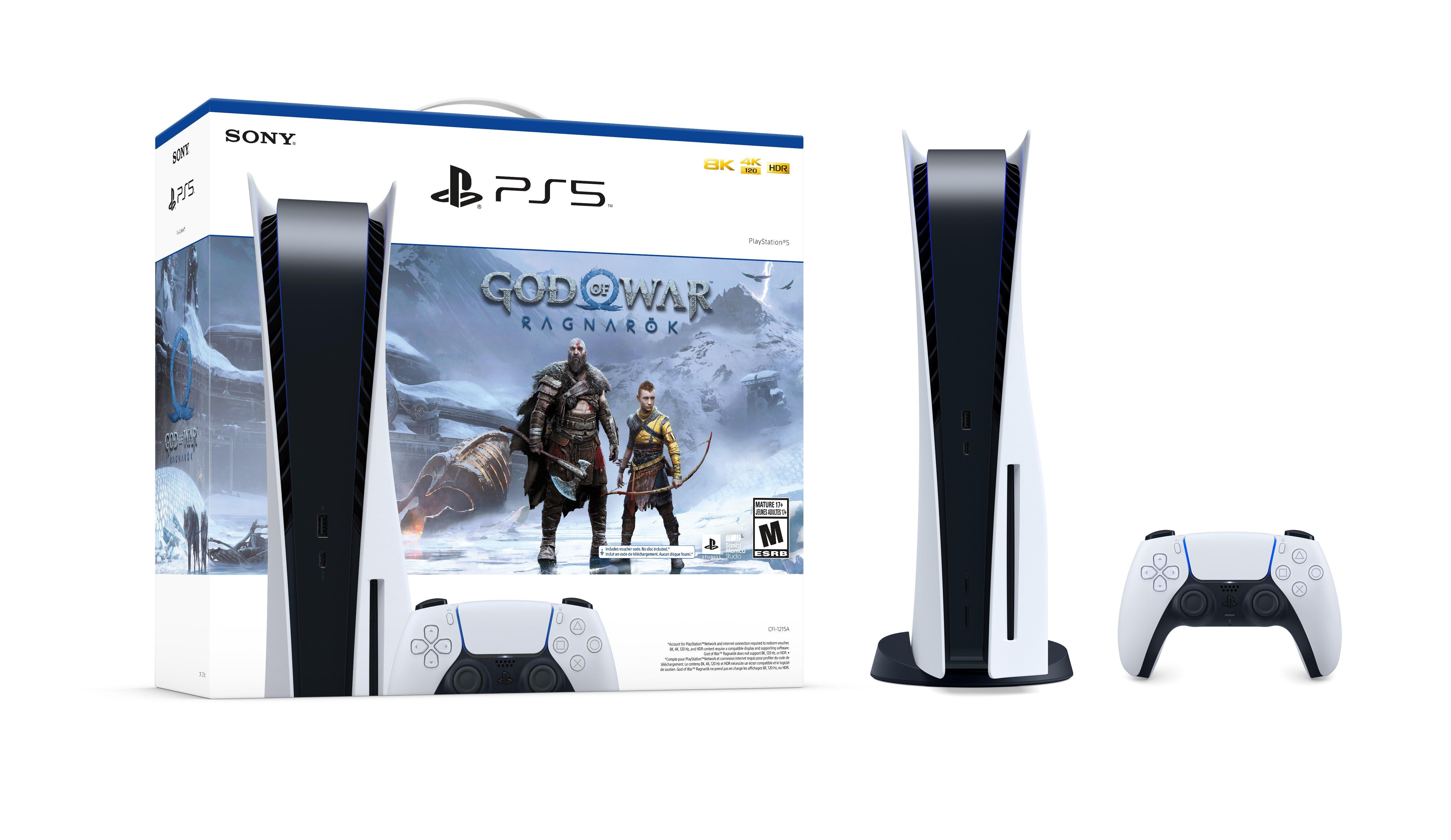 Sony PlayStation 5 Console with God of War: Ragnarok Bundle ...