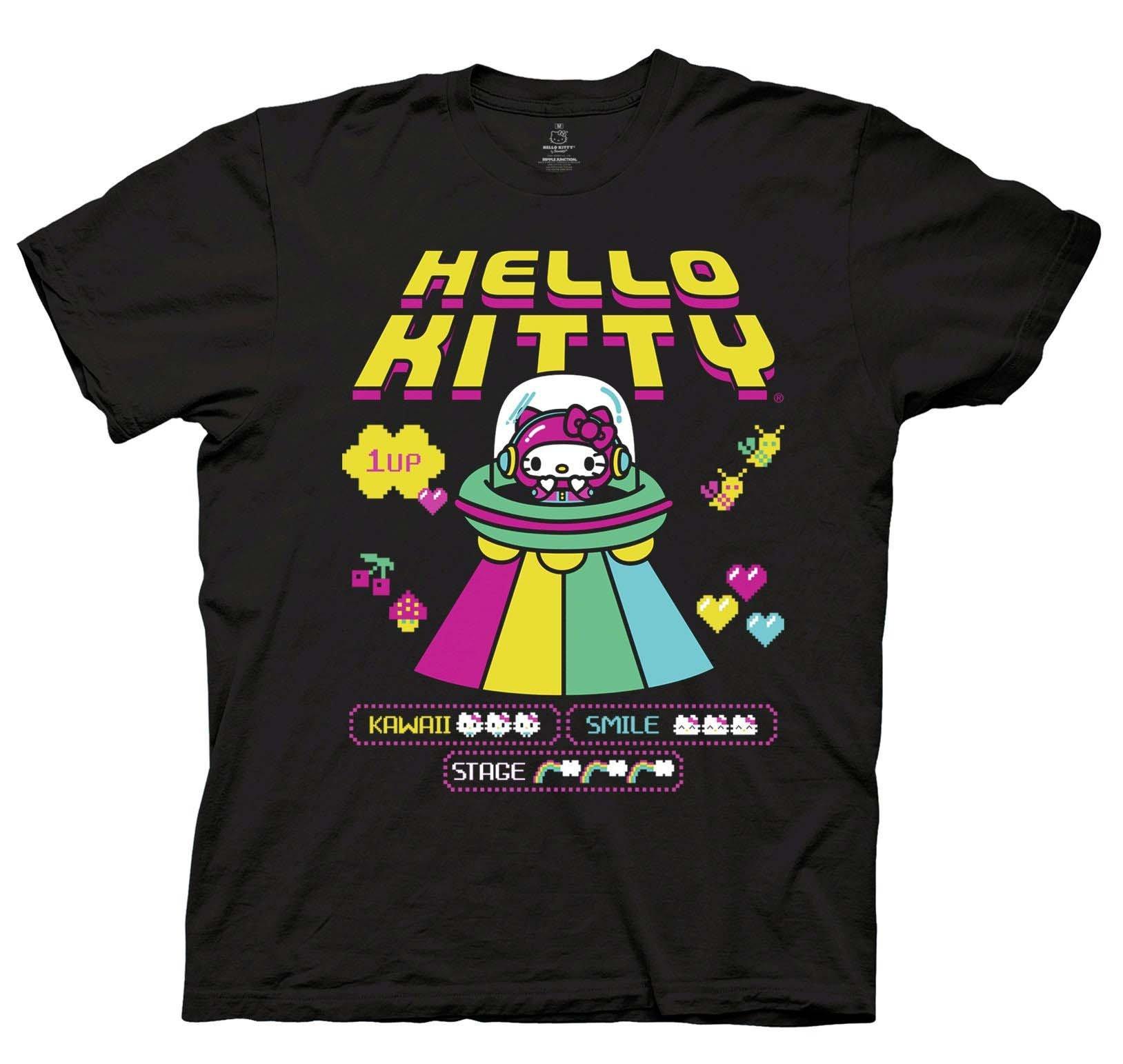 Hello Kitty Arcade UFO Men's Short Sleeve Cotton TShirt GameStop
