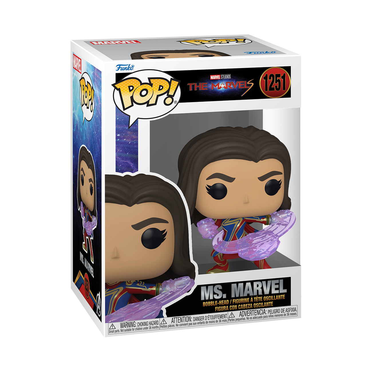 Funko POP! Marvel Studios' The Marvels Ms. Marvel 3.6-in Vinyl Bobblehead