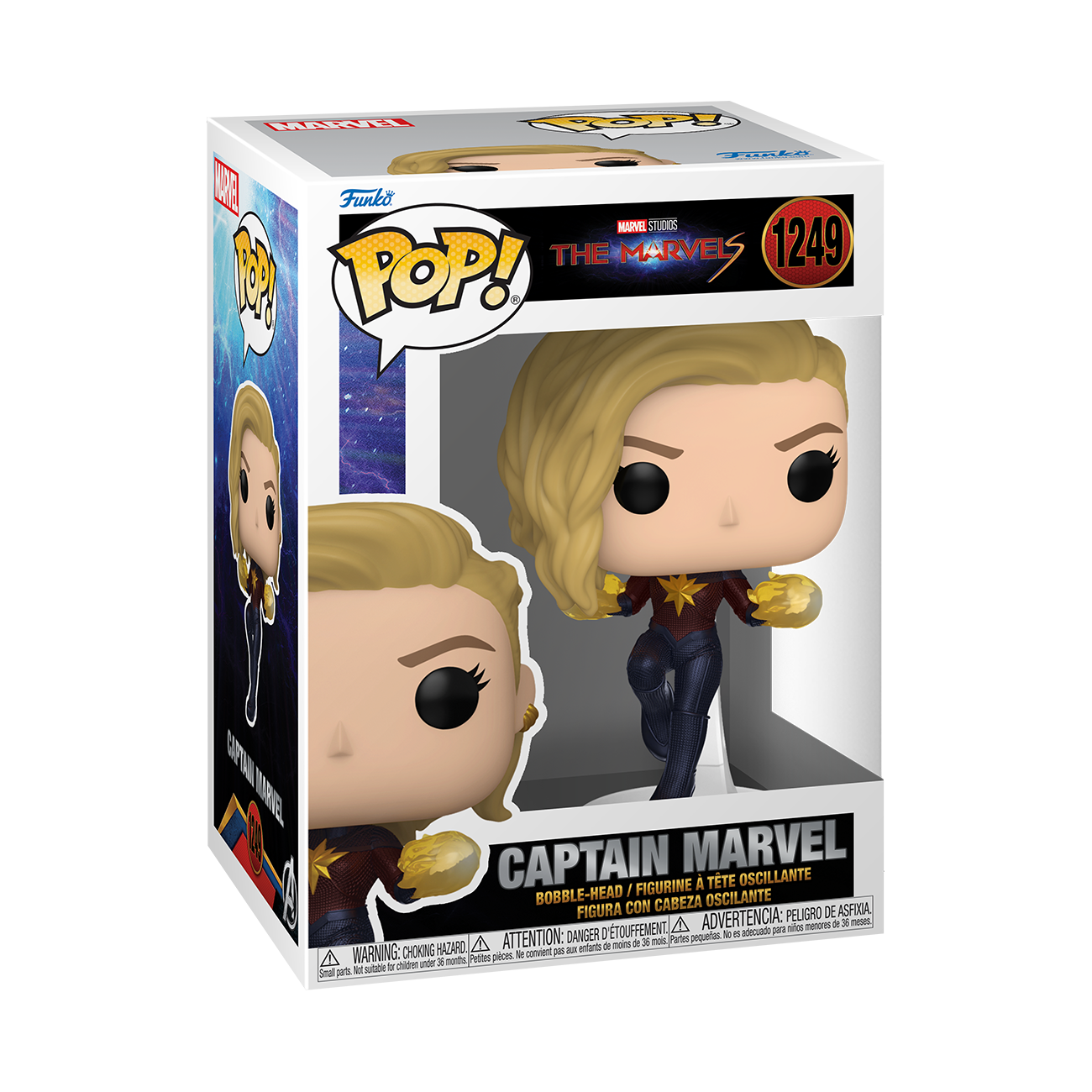 Funko POP! Marvel Studios' The Marvels Captain Marvel 4.3-in Vinyl