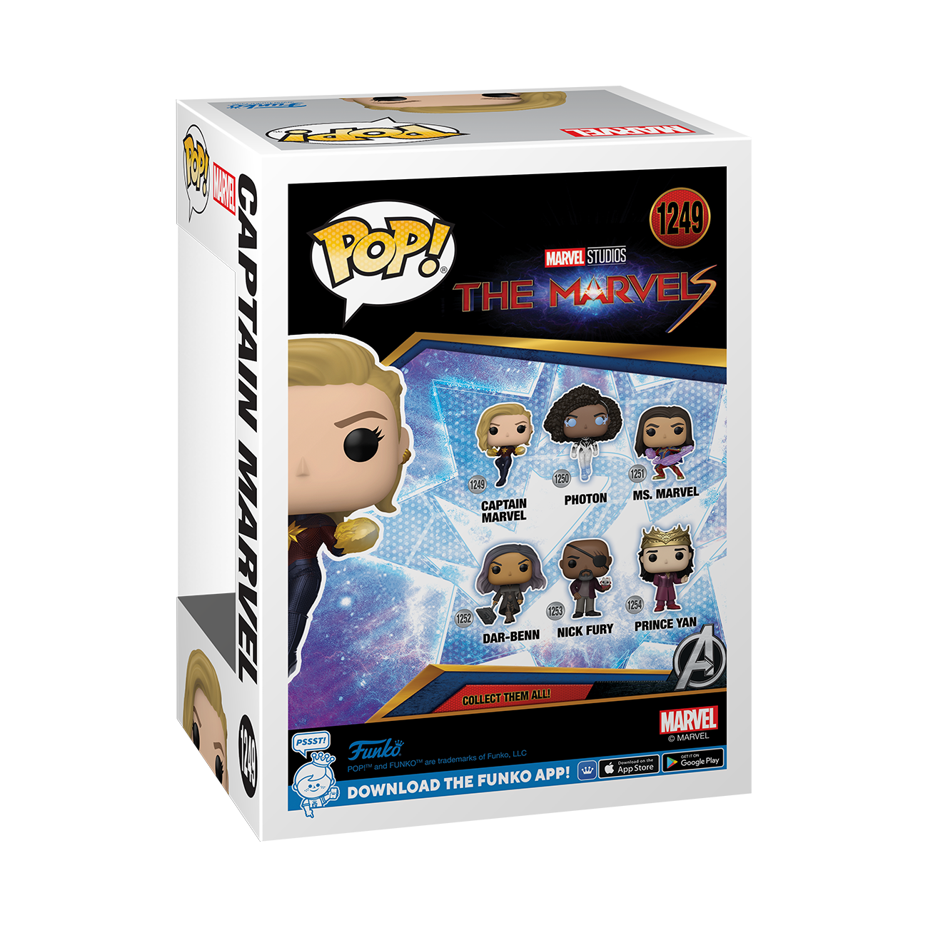 Funko POP! Marvel Studios' The Marvels Captain Marvel 4.3-in Vinyl  Bobblehead