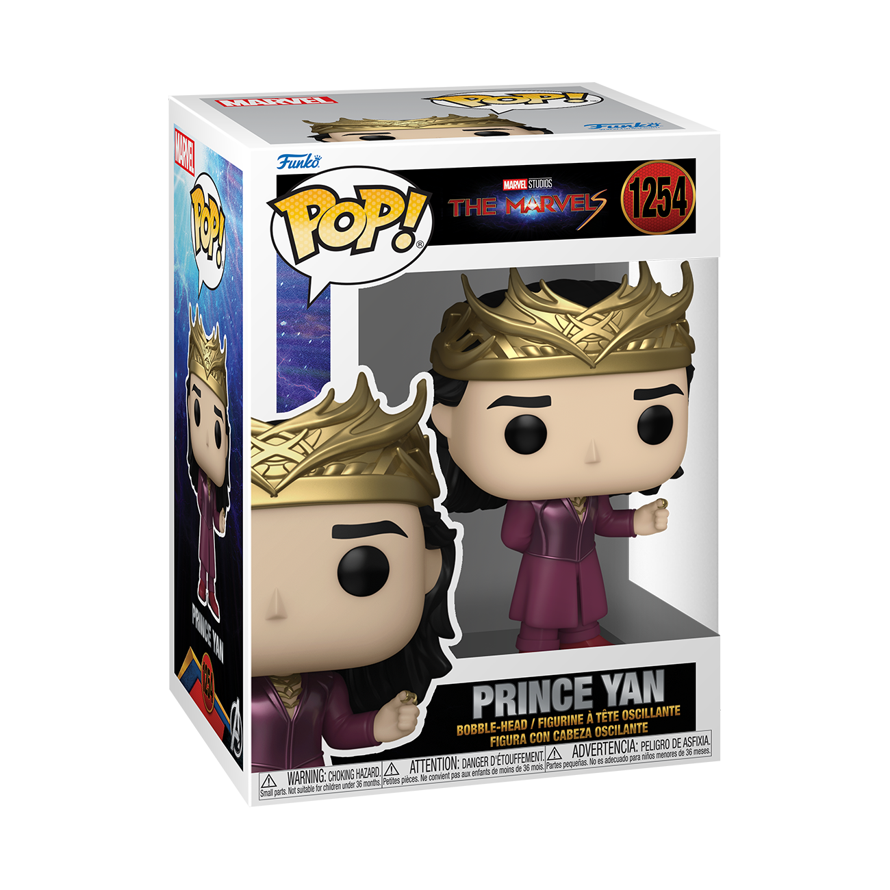 Funko POP! Marvel Studios' The Marvels Prince Yan 4.15-in Vinyl Bobblehead