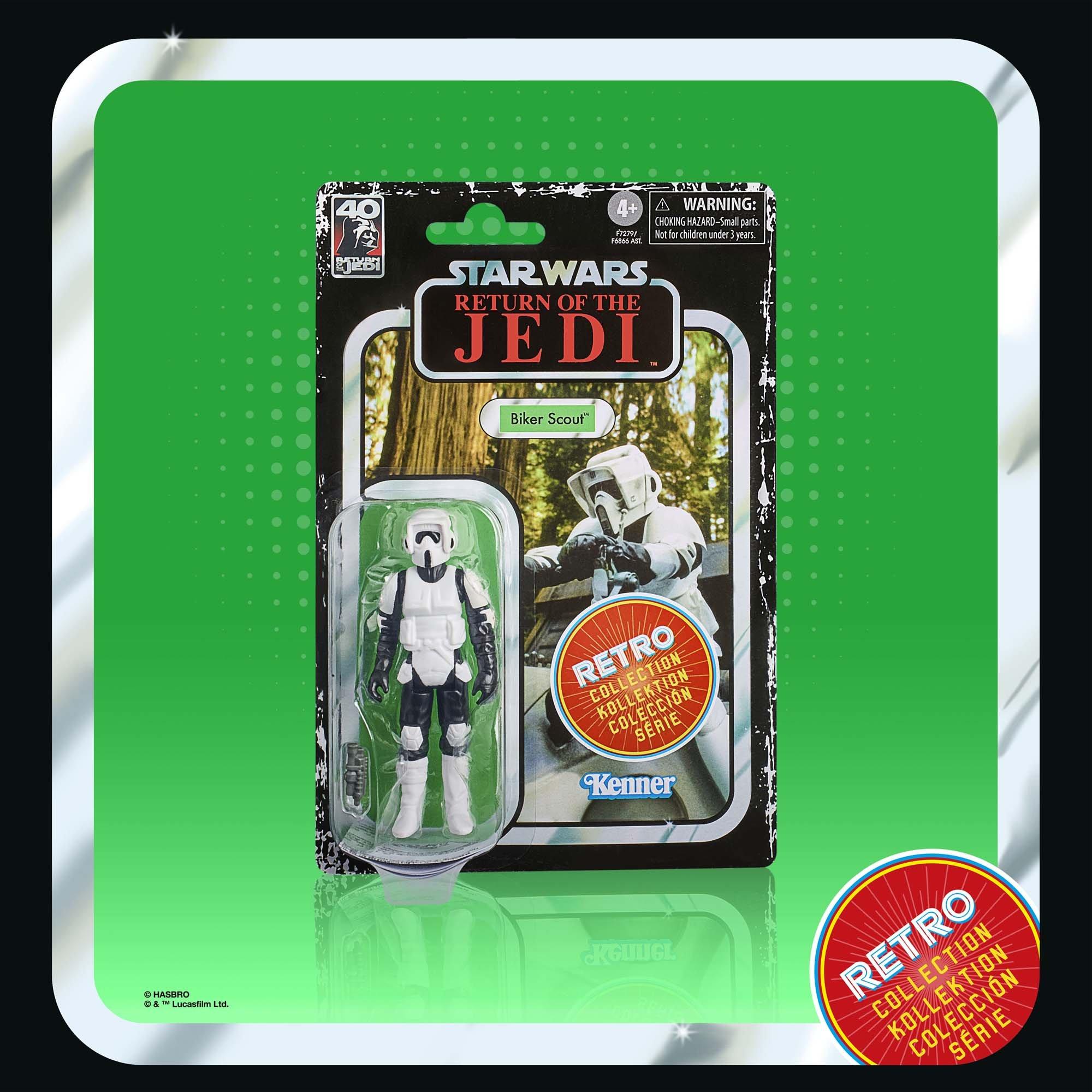 Hasbro Star Wars Retro Collection Biker Scout 3.75-in Action