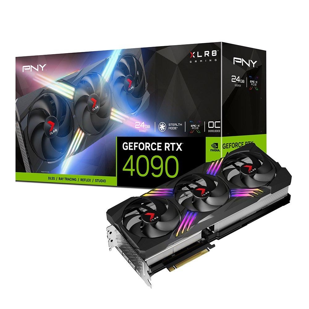 PNY GeForce RTX 4090 24GB XLR8 Gaming VERTO EPIC-X RGB Overclocked Triple Fan Graphics |