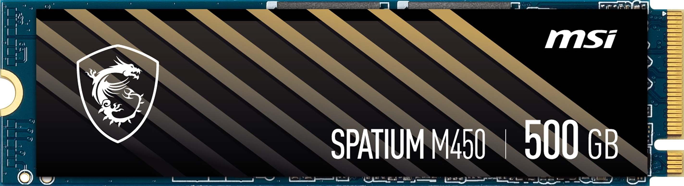 Msi spatium m450 pcie 4 0 nvme m 2 500gb sm450n500 ssd