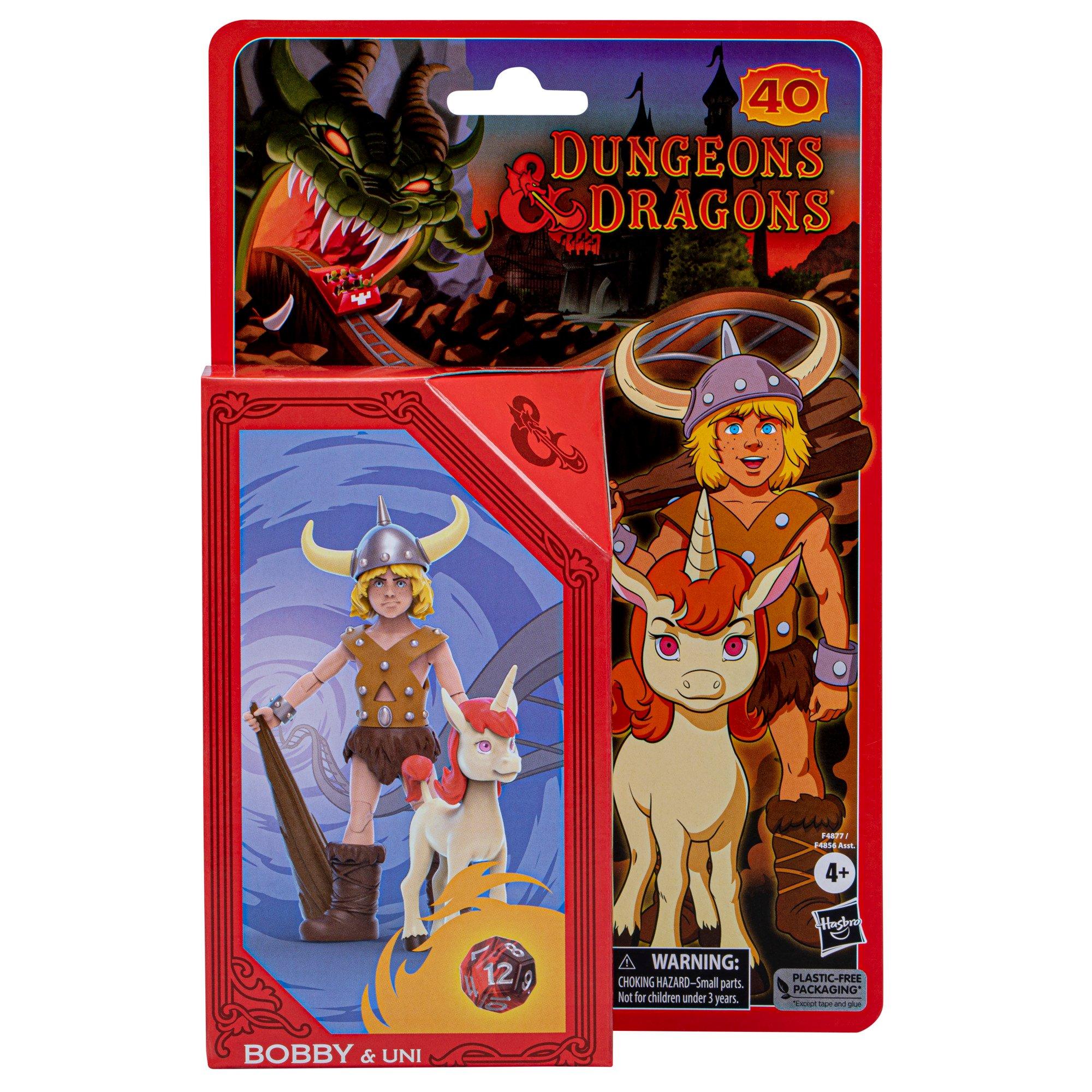 Hasbro Dungeons and Dragons Cartoon Classics Bobby and Uni Action Figure Set 2-Pack