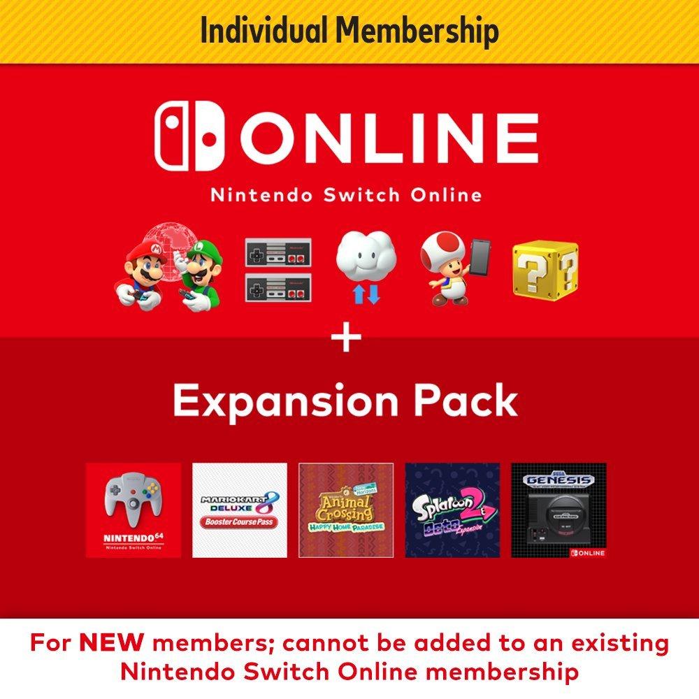 Nintendo Switch Online Plus Expansion Pack Individual Membership GameStop