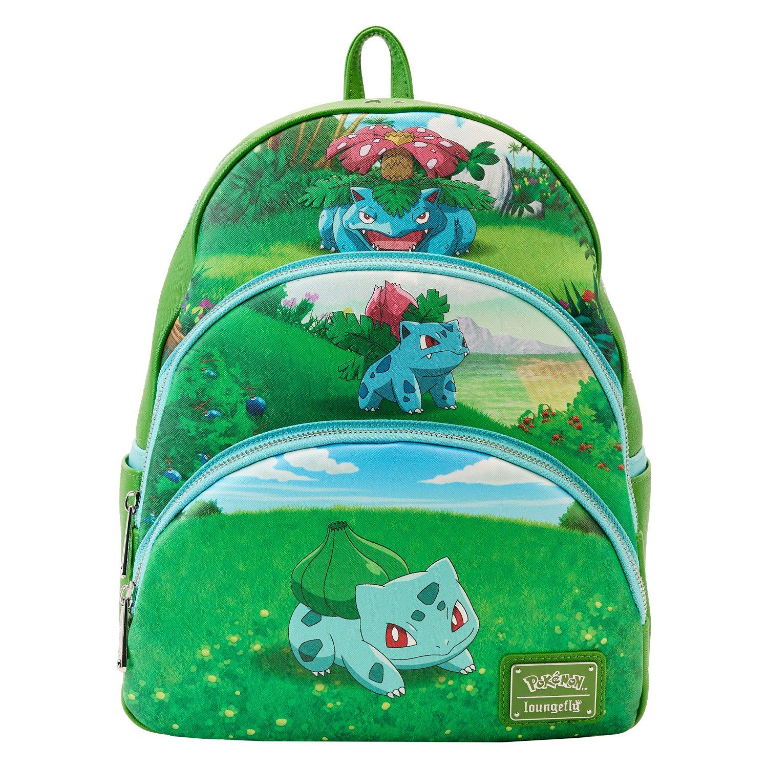 Loungefly Pokemon Bulbasaur Evolutions Triple Pocket Backpack | GameStop