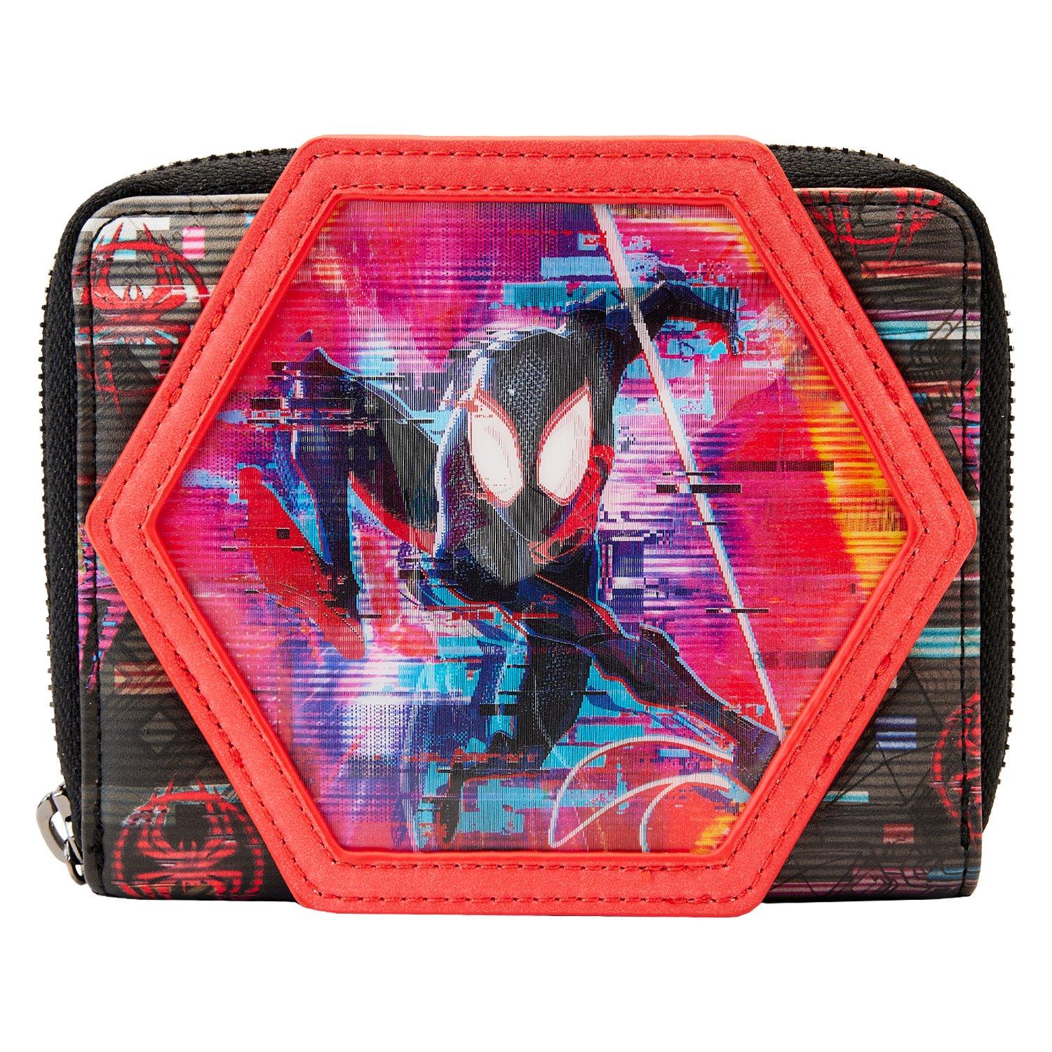 Loungefly Marvel Spiderman Spiderverse Lenticular Zip Around Wallet