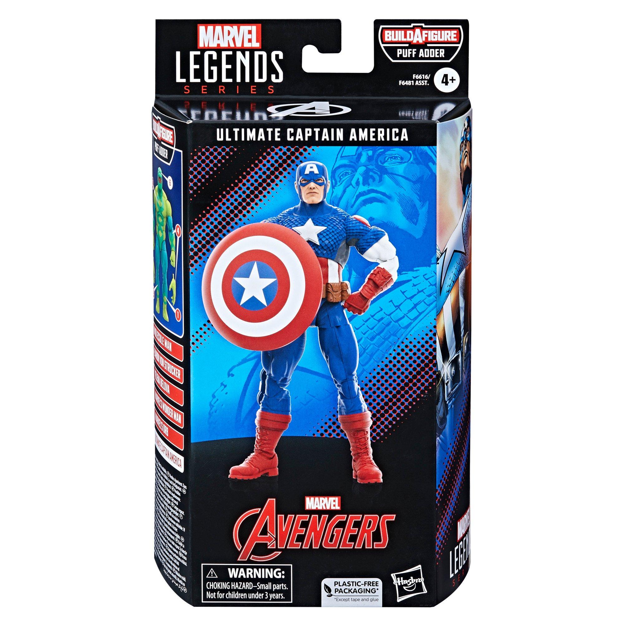 Hasbro Marvel Legends Series Avengers Ultimate Captain America  Build-A-Figure 6-in Action Figure