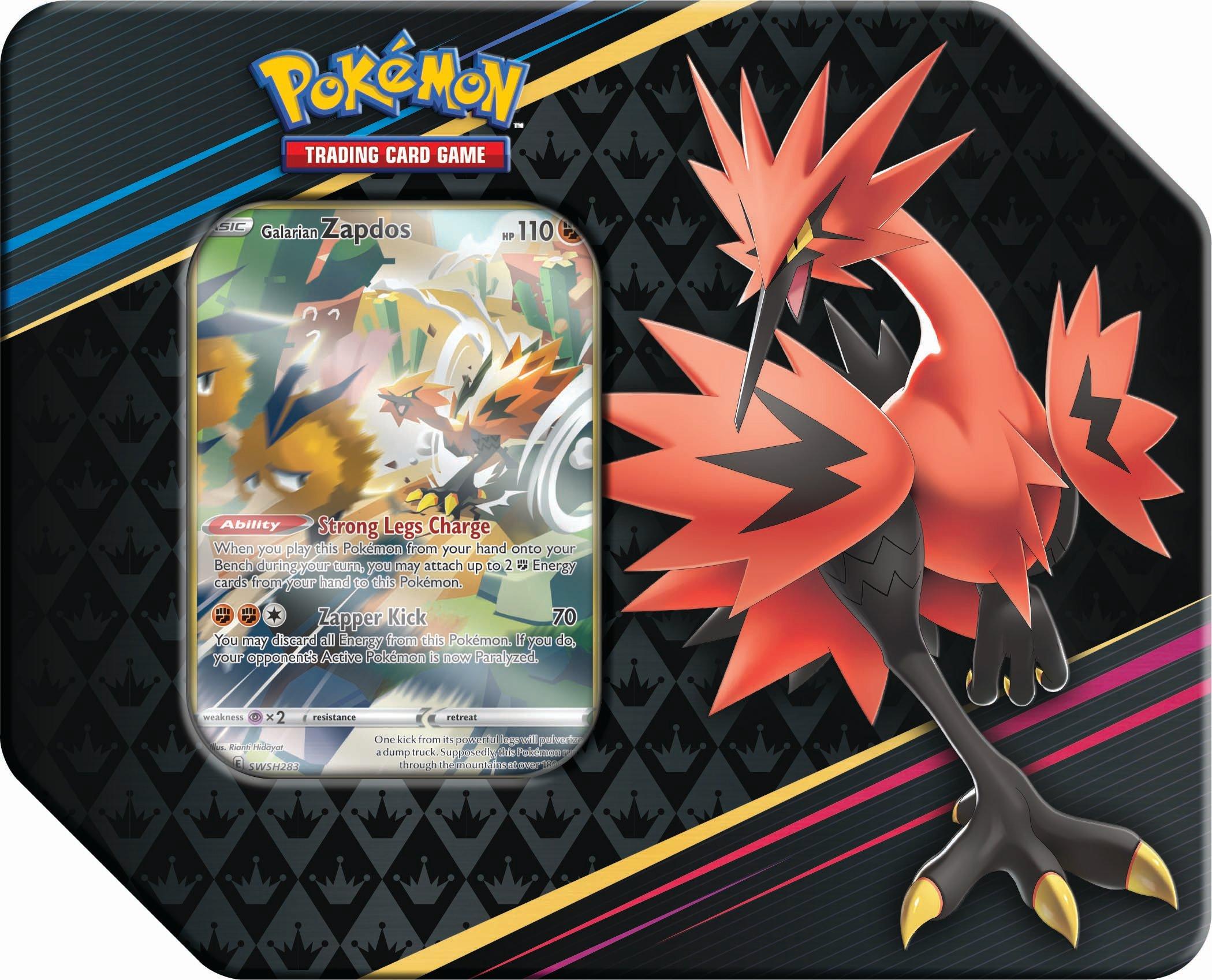  Pokemon TCG: Crown Zenith Tin – Galarian Articuno (1 Foil Card  & 5 Booster Packs) : Toys & Games