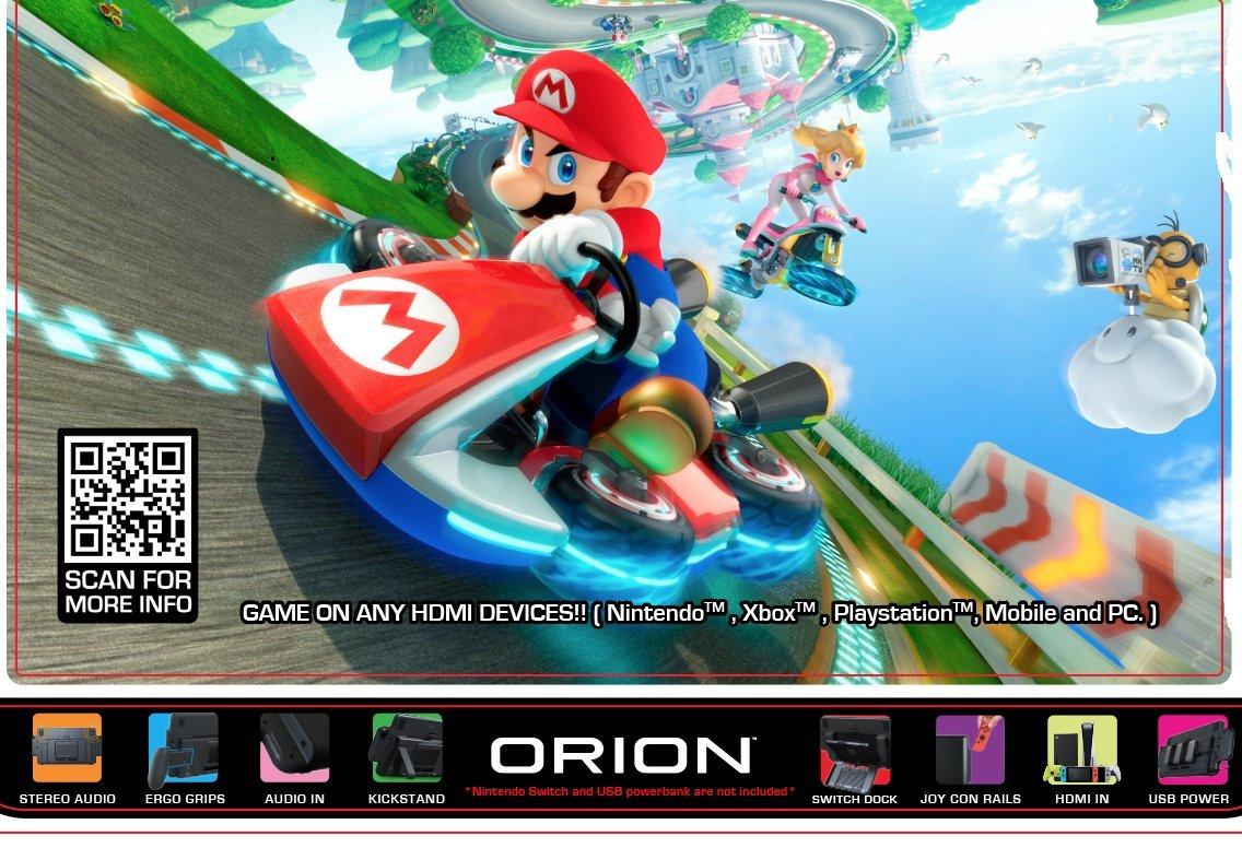 Orion by Up-Switch fully integrated Nintendo Switch portable HD 11.6 inch  IPS Monitor, with USB Type-C and HDMI in for PS5, XBOX, Laptop, Smartphone