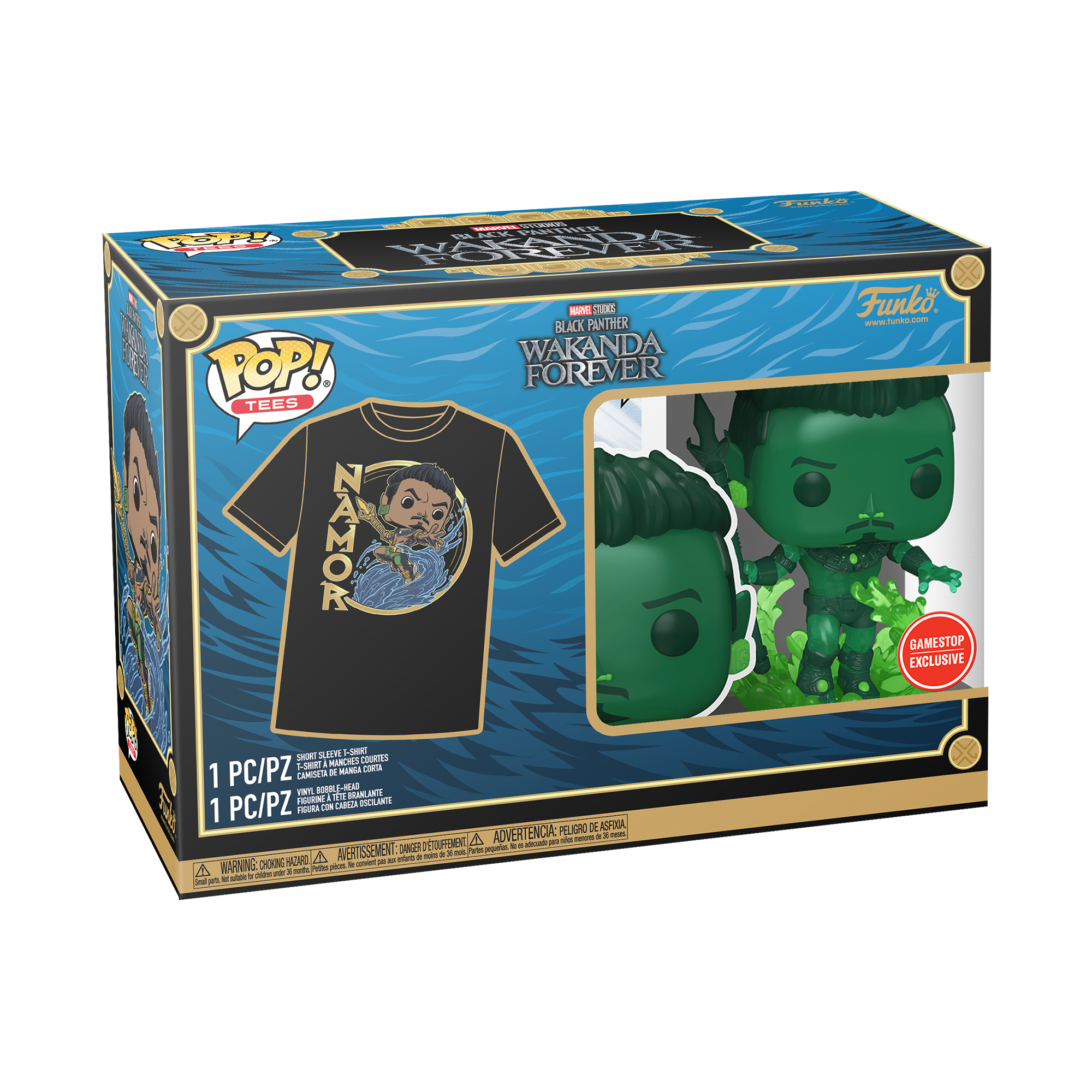 Funko POP! And Tee: Black Panther: Wakanda Forever Namor 4.45-in