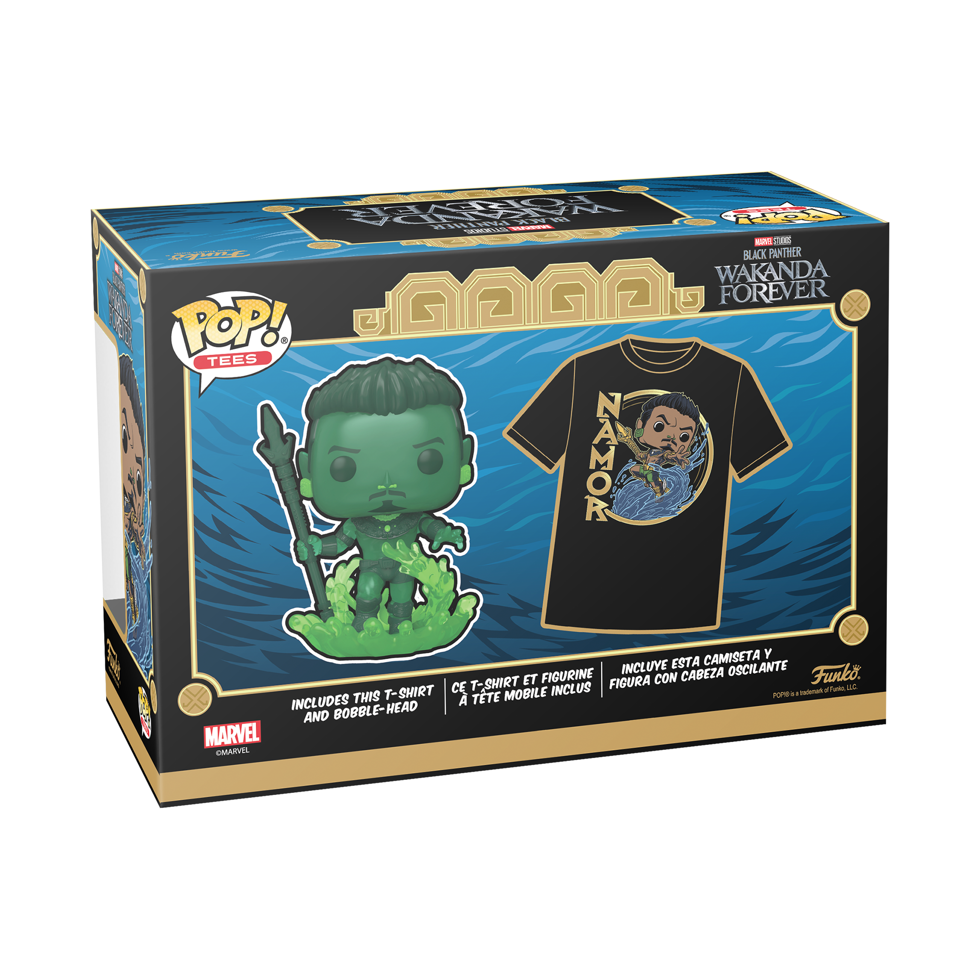 Funko POP! And Tee: Black Panther: Wakanda Forever Namor 4.45-in Vinyl  Figure and Unisex T-Shirt GameStop Exclusive | GameStop