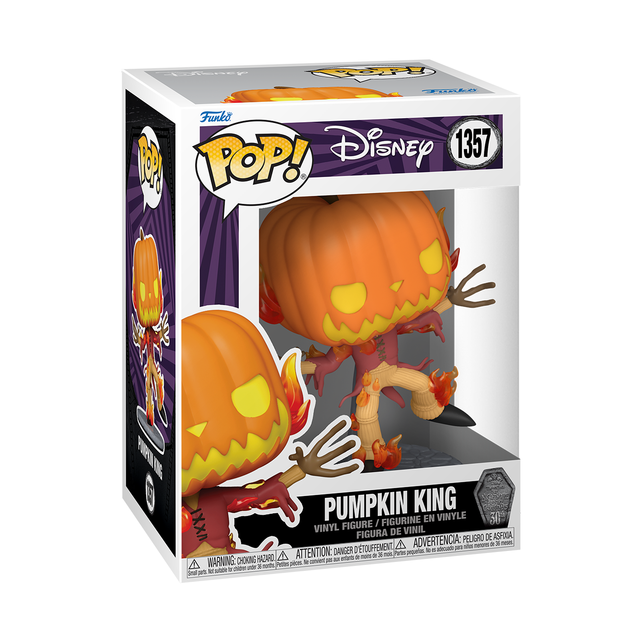 Funko POP! Disney The Nightmare Before Christmas Pumpkin King 4.3-in Vinyl Figure