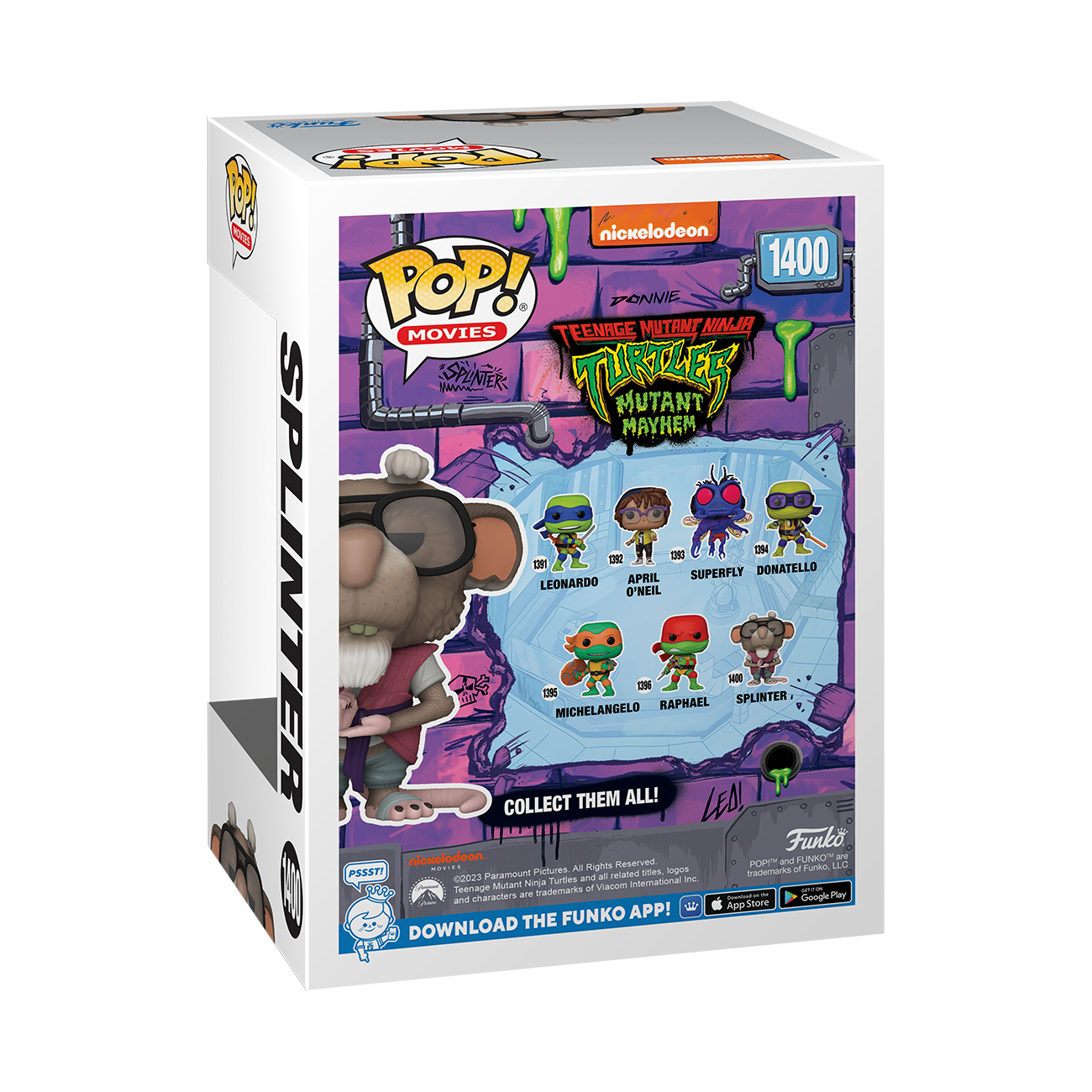 Funko POP! Movies: Teenage Mutant Ninja Turtles: Mutant Mayhem Master  Splinter 3.75-in Vinyl Figure