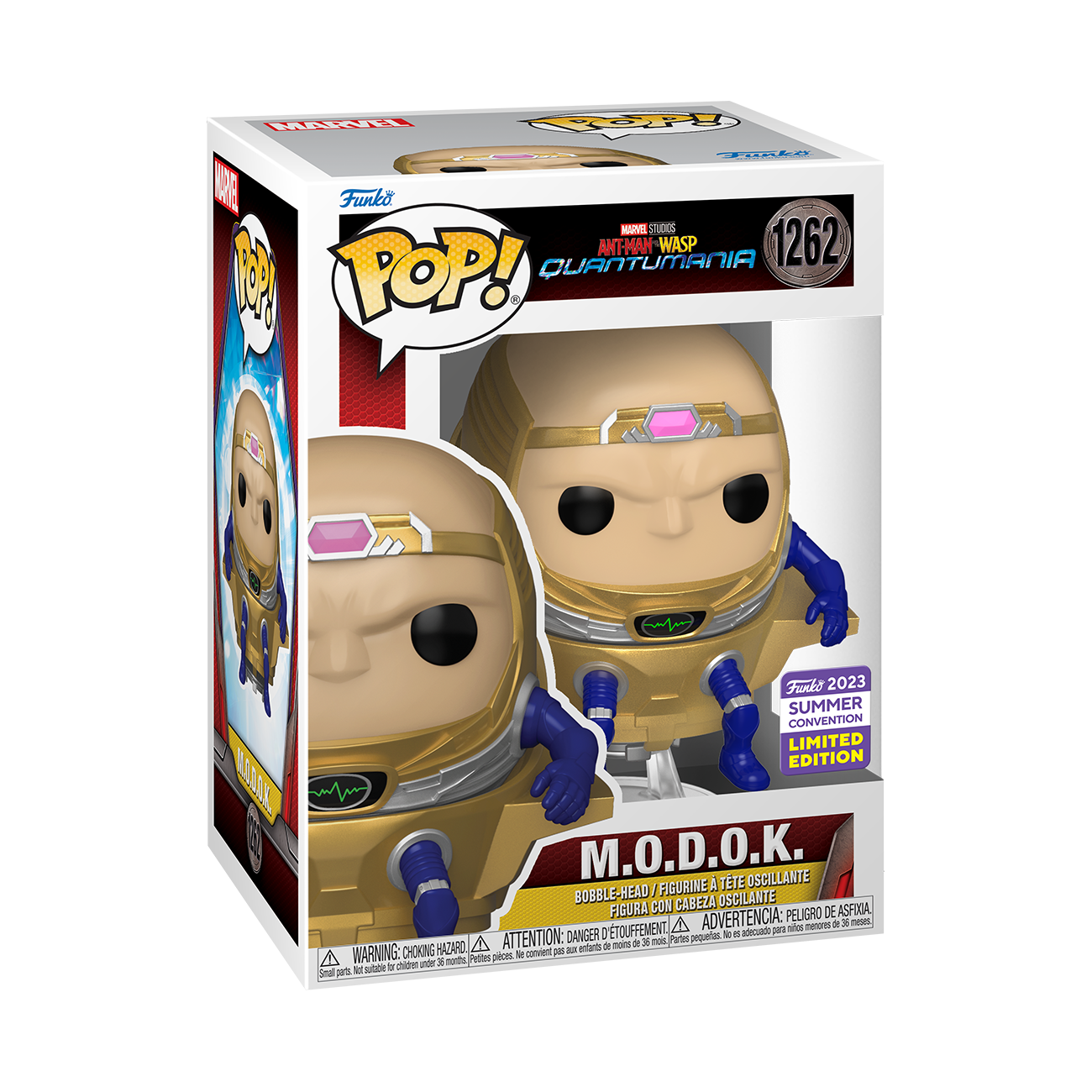 Funko POP! Marvel Ant-Man and the Wasp: Quantunmania M.O.D.O.K (Unmasked) 4.25-in Vinyl Figure 2023 San Diego Comic Con Exclusive