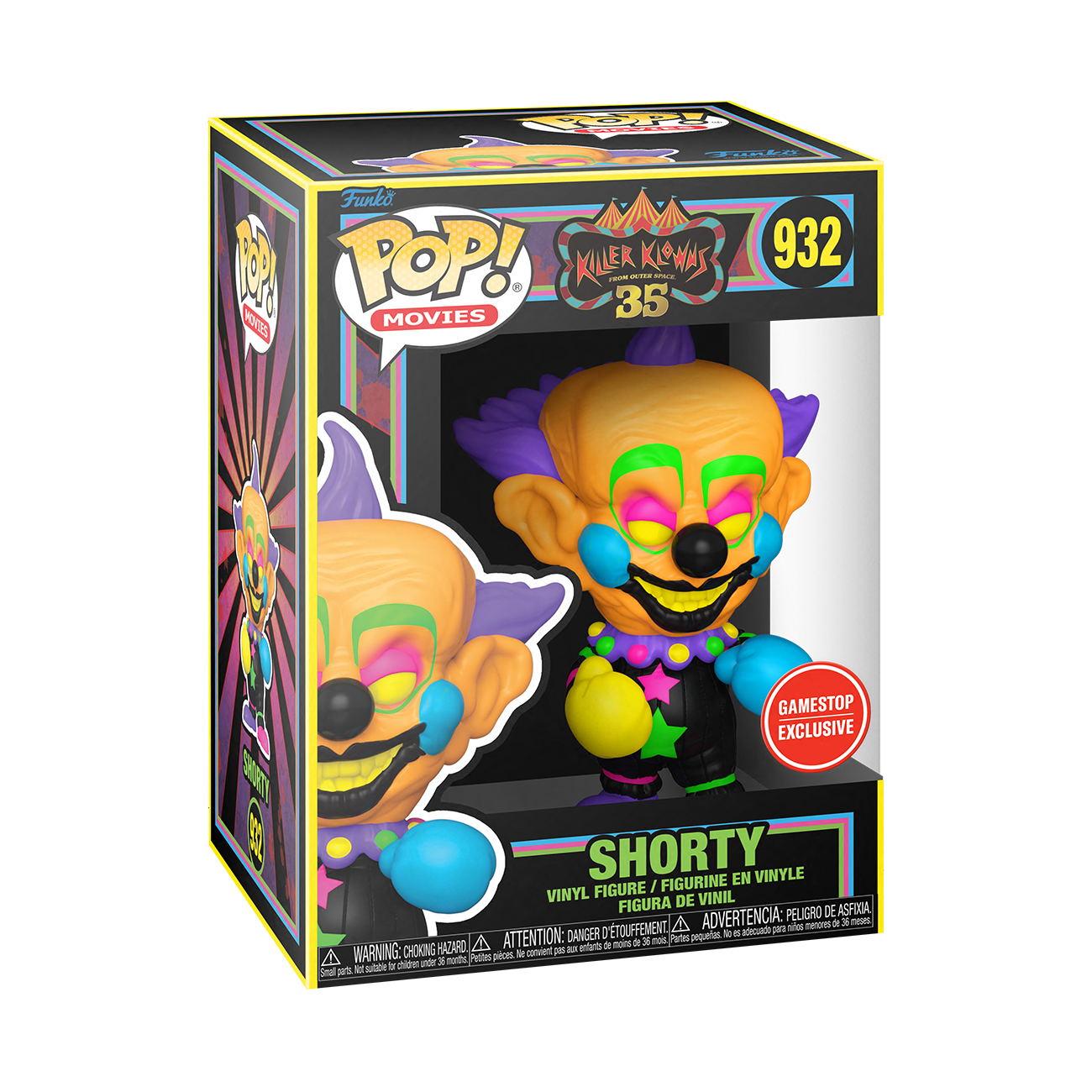 Funko Box: Killer Klowns from Outer Space 35th Anniversary (Black Light Pop! Figures) Collector's Box GameStop Exclusive