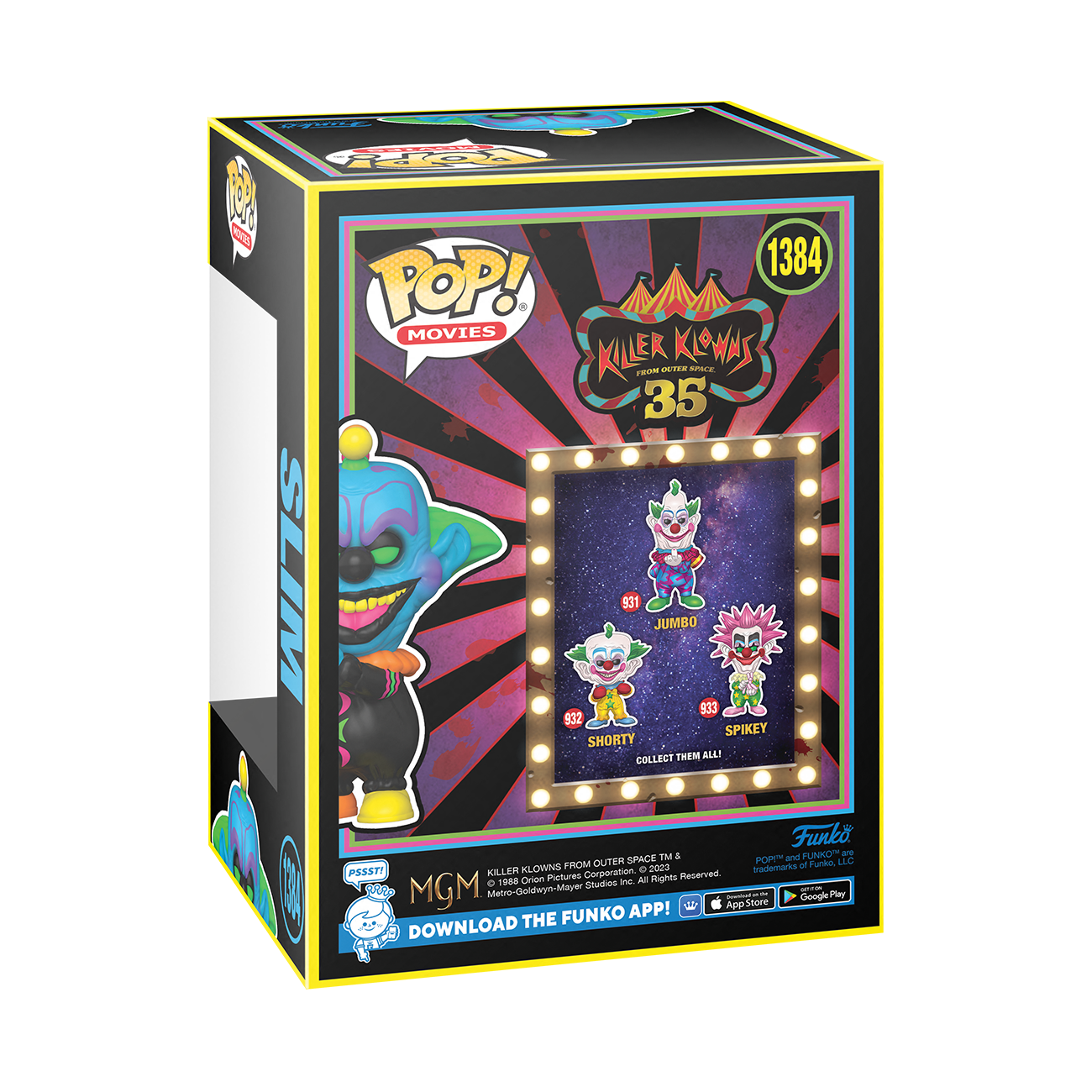 Funko Box: Killer Klowns from Outer Space 35th Anniversary (Black Light Pop! Figures) Collector's Box GameStop Exclusive