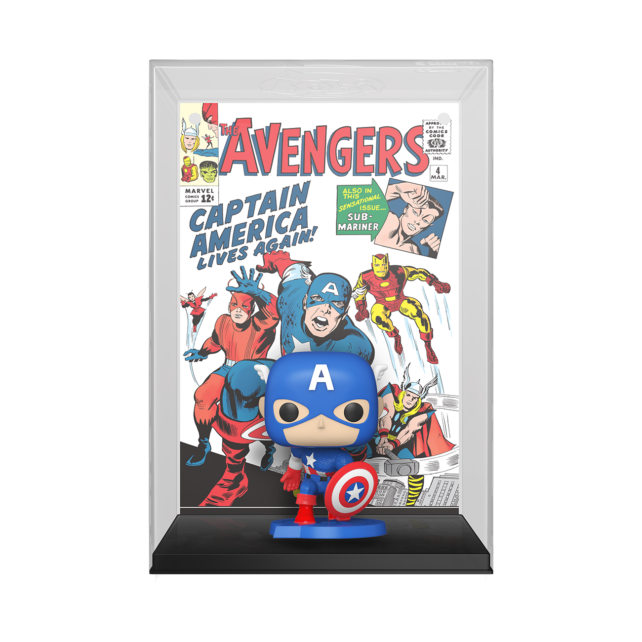 marts Port pulsåre Funko POP! Comic Covers: Marvel Avengers Captain America 3.7-in Vinyl  Bobblehead | GameStop