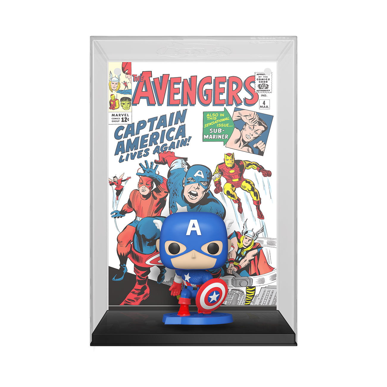 Funko POP! Comic Covers: Marvel Avengers Captain America 3.7-in Vinyl  Bobblehead