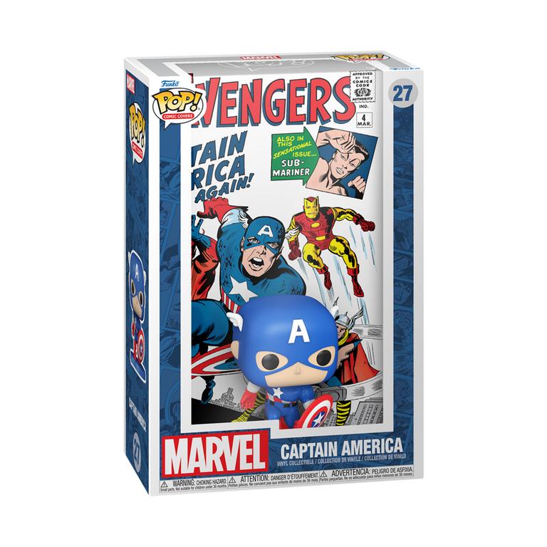 Funko POP! Comic Covers: Marvel Avengers Captain America 3.7-in Vinyl  Bobblehead
