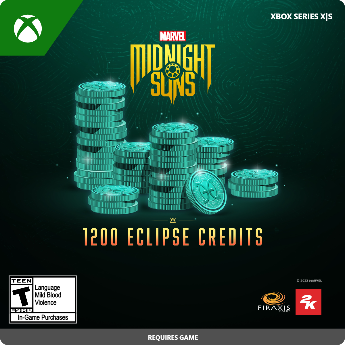 Take-Two Interactive Marvel's Midnight Suns: 1,200 Eclipse Credits - Xbox Series X