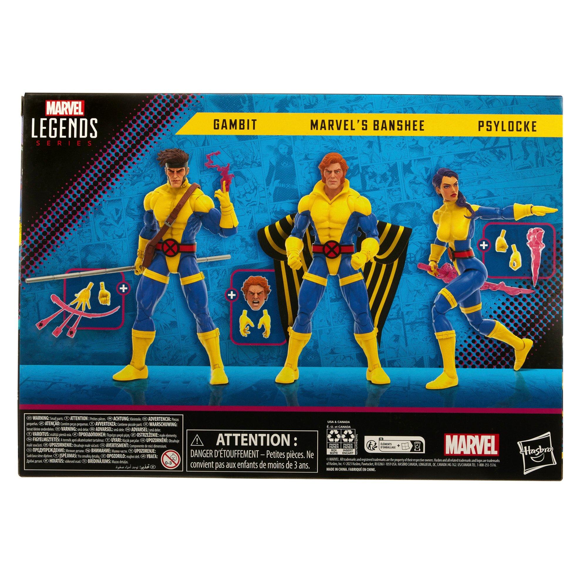 Hasbro Marvel Legends Series X-Men 6-in Action Figure Set 3-Pack - Gambit,  Marvel's Banshee, Psylocke