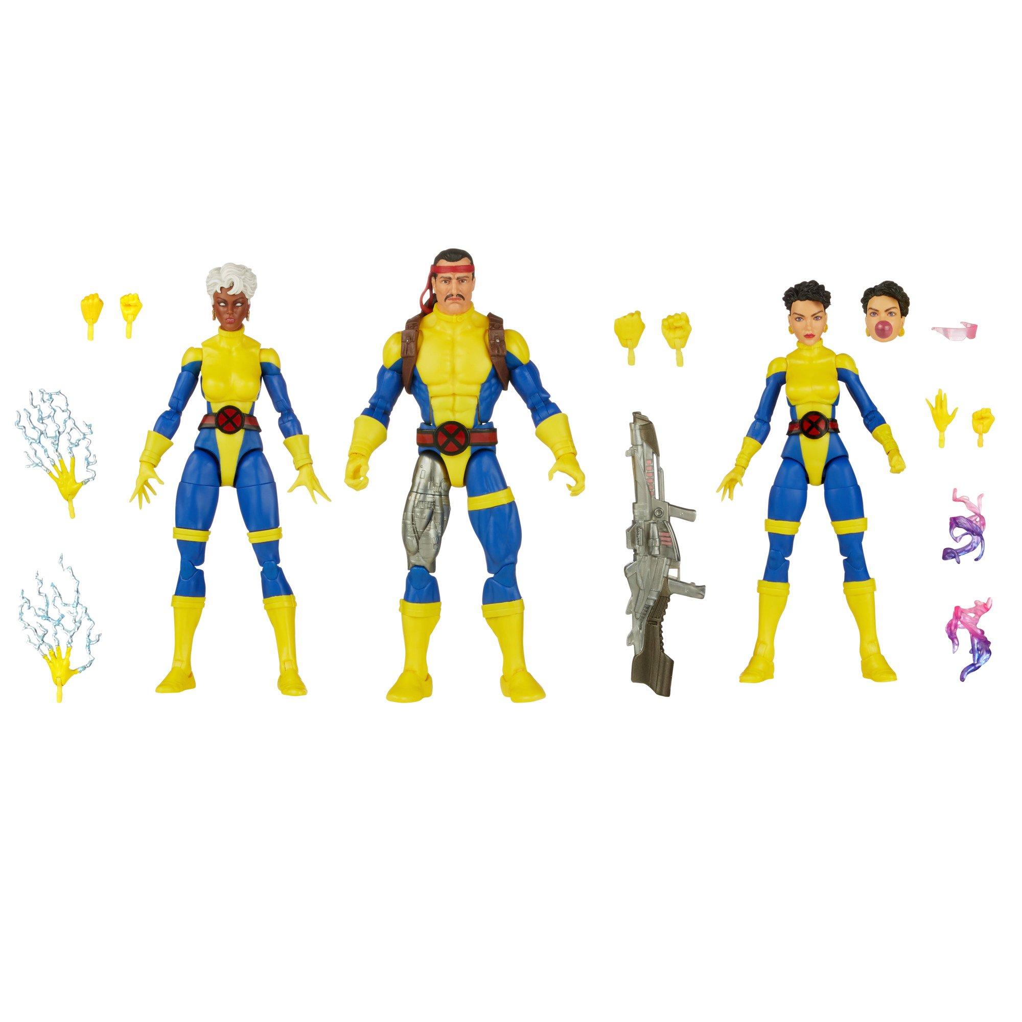 Hasbro Marvel Legends Series X-Men 6-in Action Figure Set 3-Pack - Storm, Marvel's Forge, Jubilee