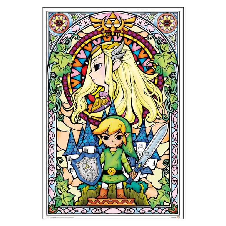 The Legend of Zelda 24-in x 36-in Stained Glass Poster