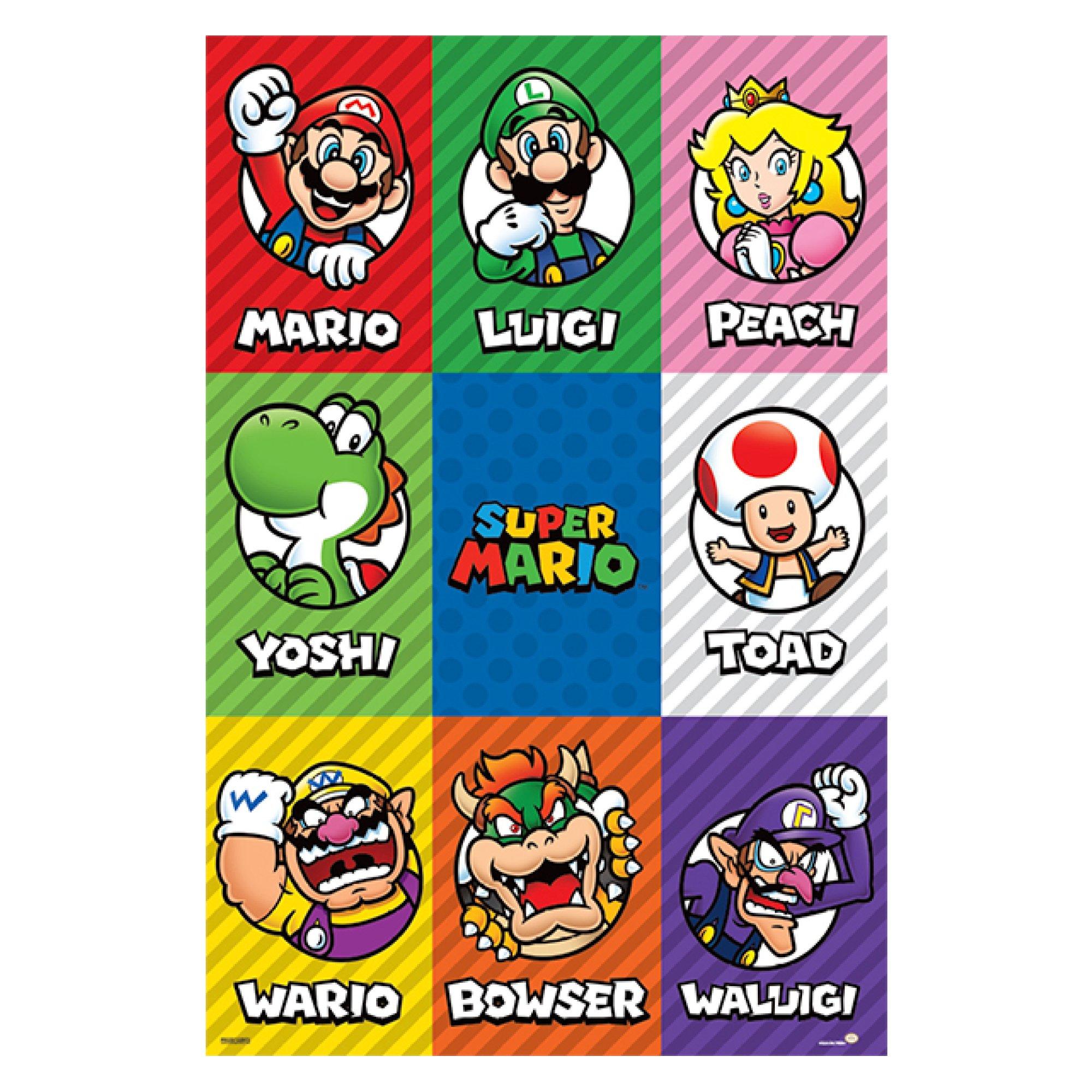 Mario - Characters Laminated Poster (24 x 36) 